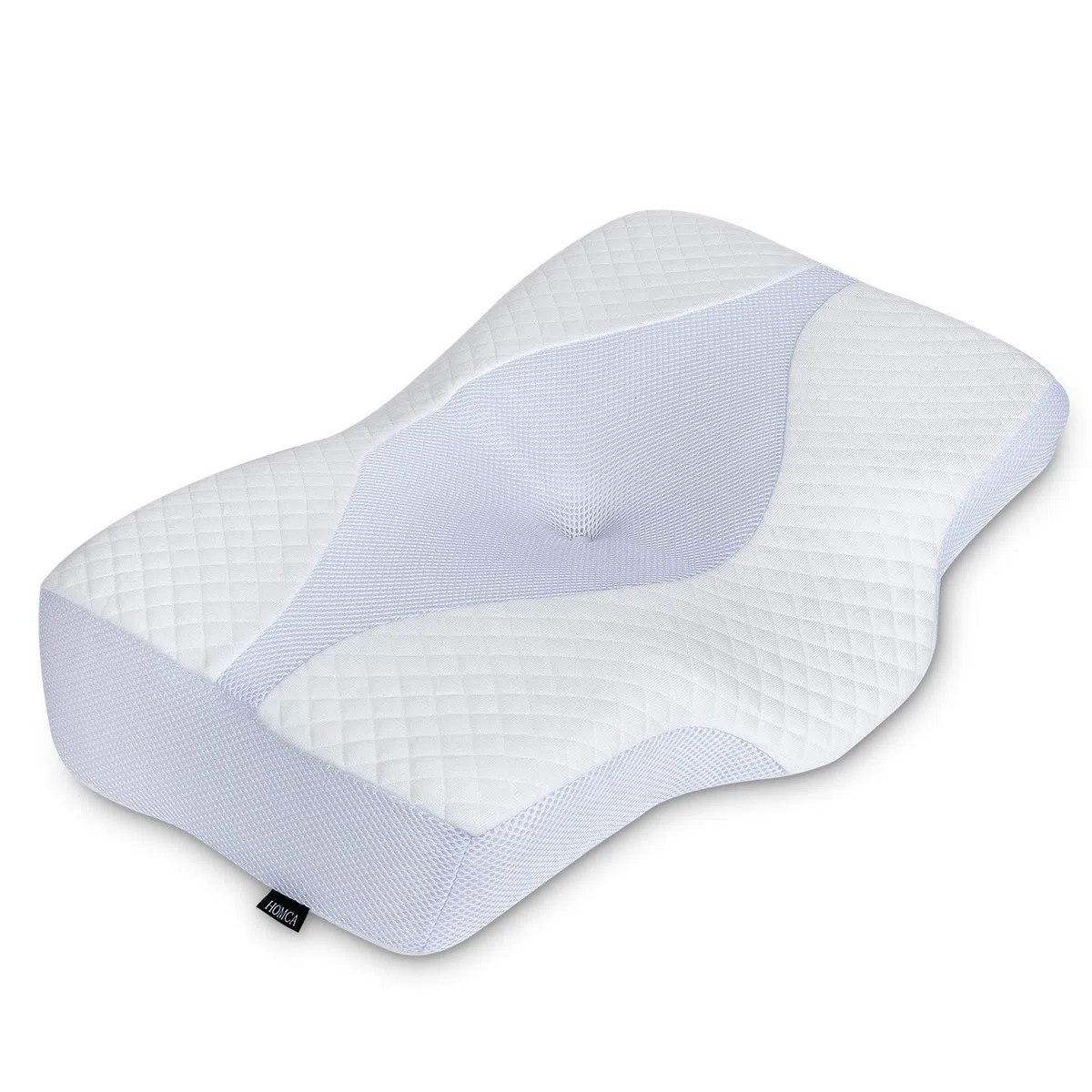HOMCA Ortopedyczna Poduszka pod Kark z Pianki Pamięciowej, Ergonomiczna Poduszka do łagodzenia Bólu szyi i Ramion, Poduszki Ortopedyczne do Spania na Boku, na Plecach i Brzuchu (Biały)