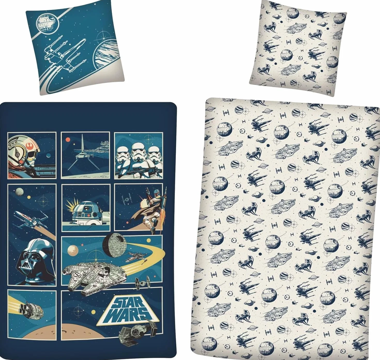 Star Wars Komplet pościeli 2 częściowy 135x200 cm 80x80 cm