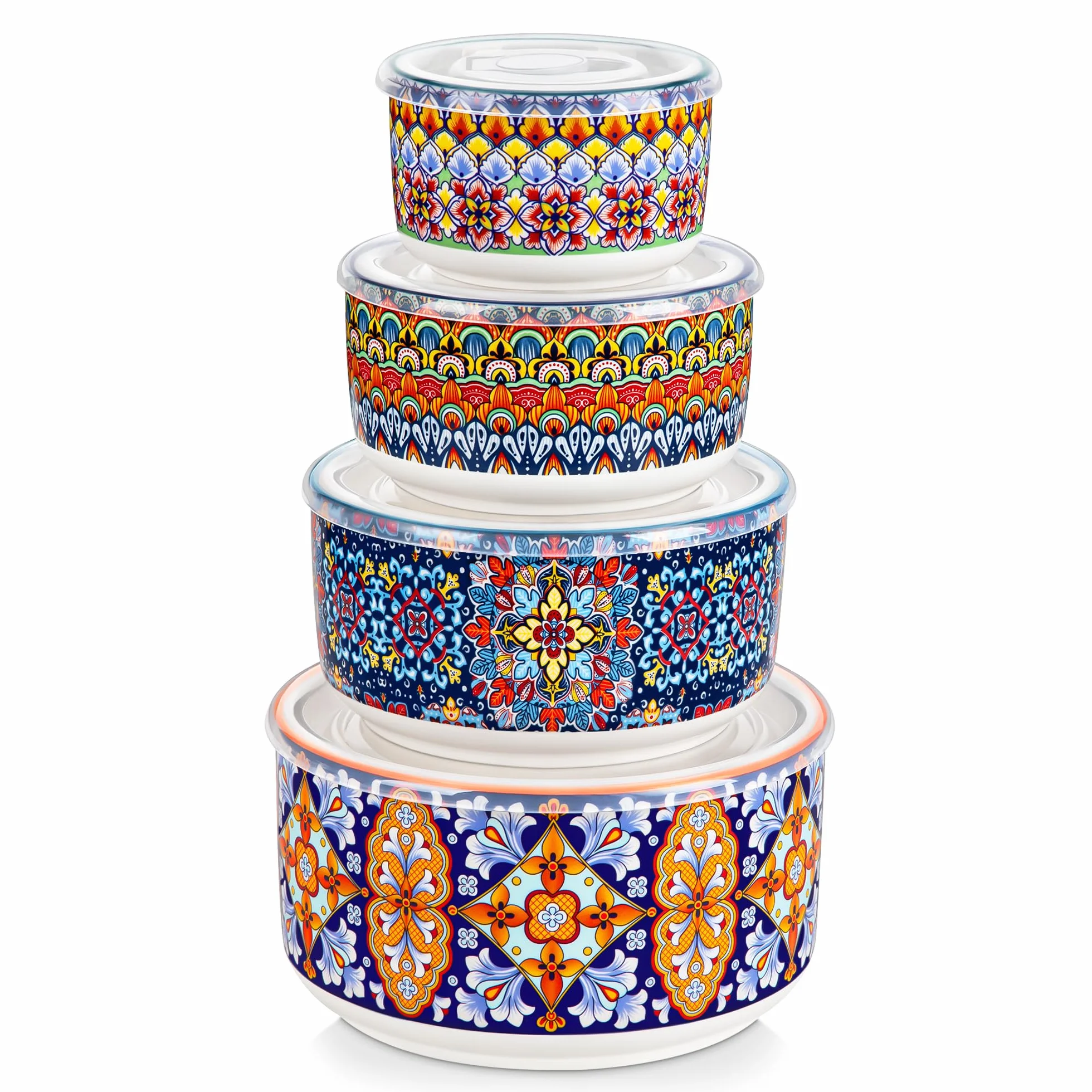 vancasso Zestaw miseczek do zup 4-częściowy SIMI z pokrywką ceramiczna