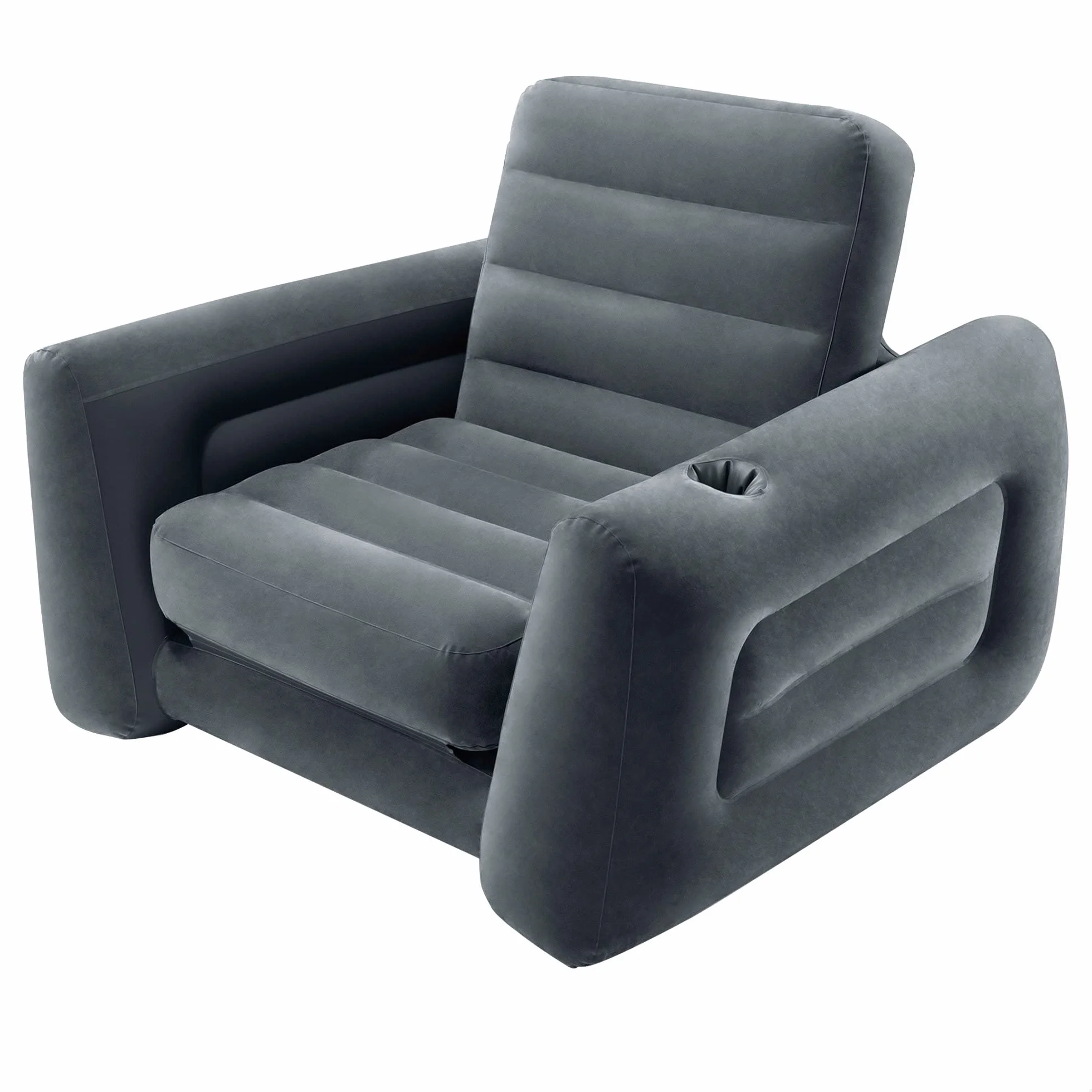 Intex Dmuchany Fotel, Szary, 117 x 224 x 66 cm