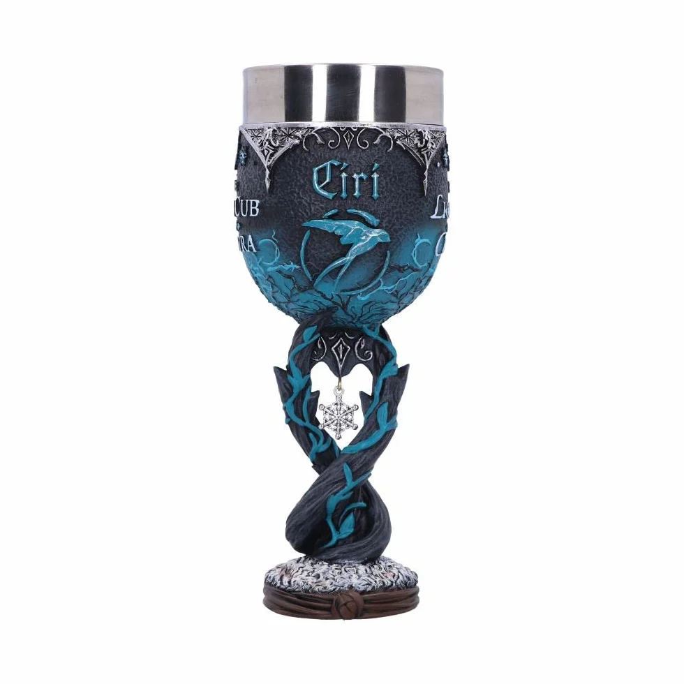 Nemesis Now Oficjalna licencja Wiedźmin Ciri Goblet, niebieski, 19,5 cm, żywica