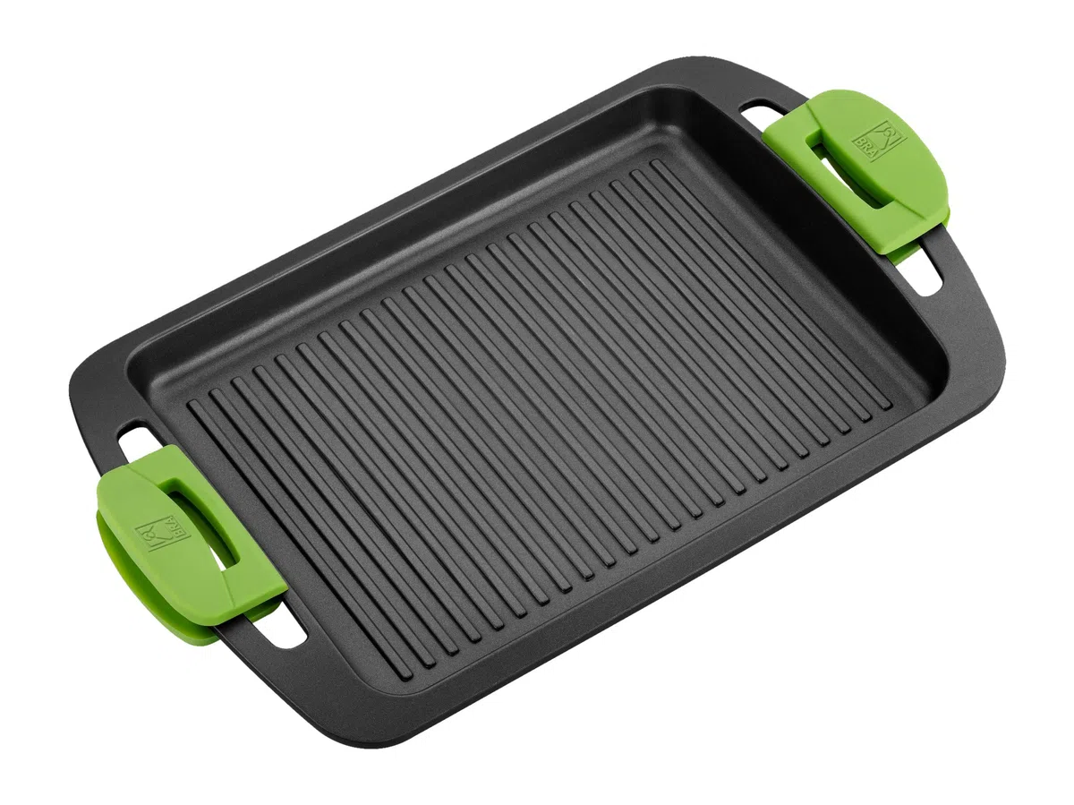 Braisogona Wcześniej żebrowana płyta grzewcza z odlewu aluminiowego, 40 cm
