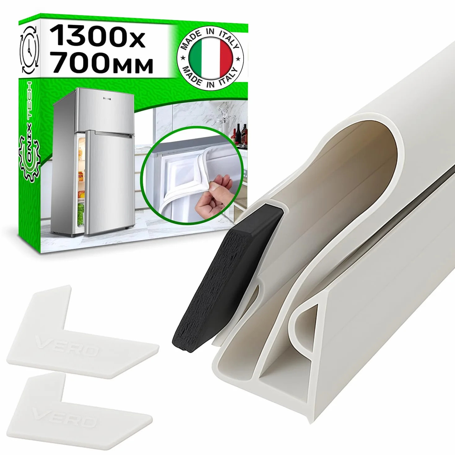 ONIX TECH Uniwersalny zestaw magnetycznych drzwi lodówki z zamrażarką 1300x700 mm