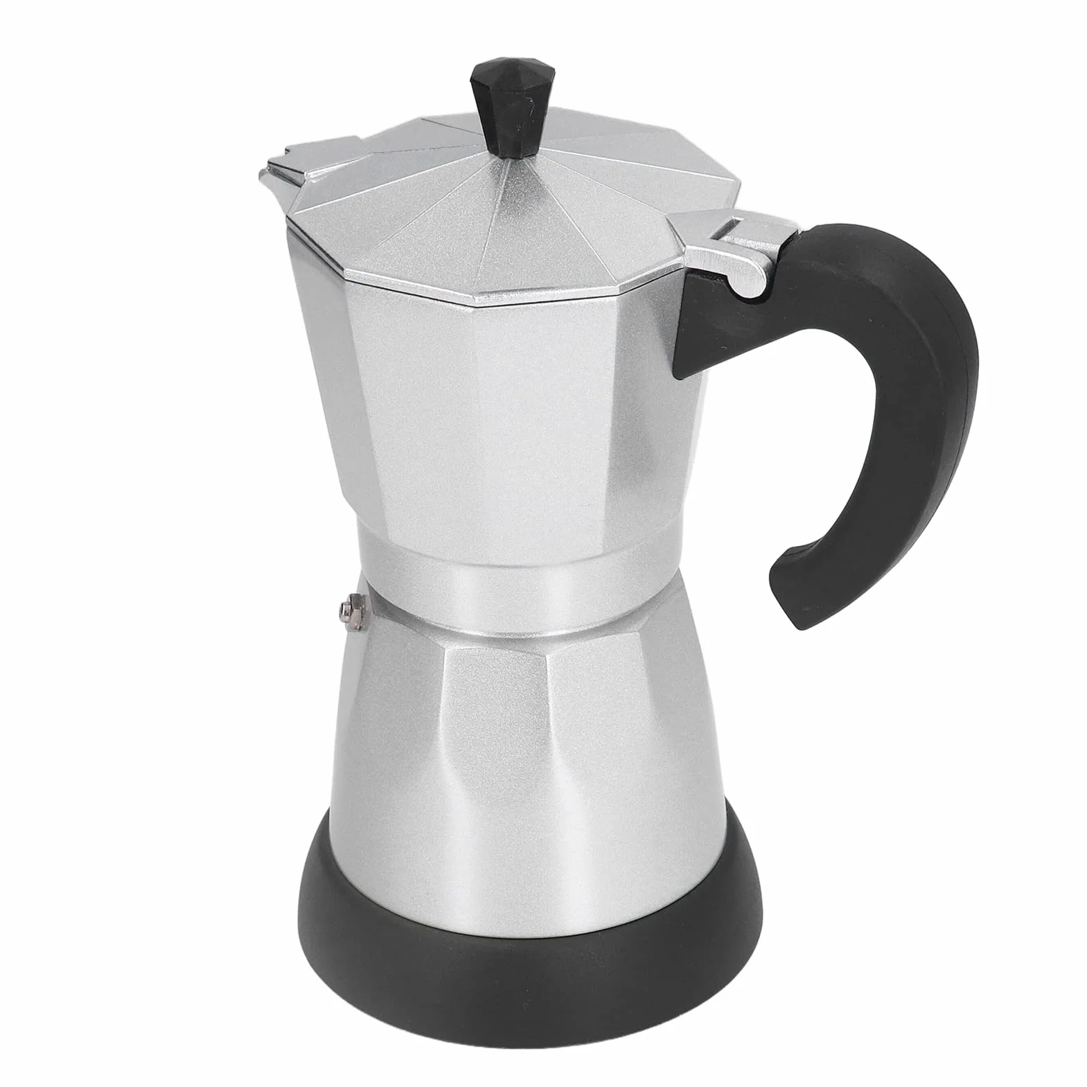 BuyWeek Elektryczny zaparzacz do espresso, 480 W, elektryczna maszyna do espresso, aluminiowy dzbanek Moka Pot 300 ml, wtyczka EU 220 V-240 V