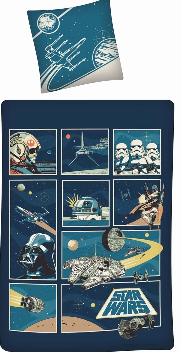 Star Wars Komplet pościeli 2 częściowy 135x200 cm 80x80 cm