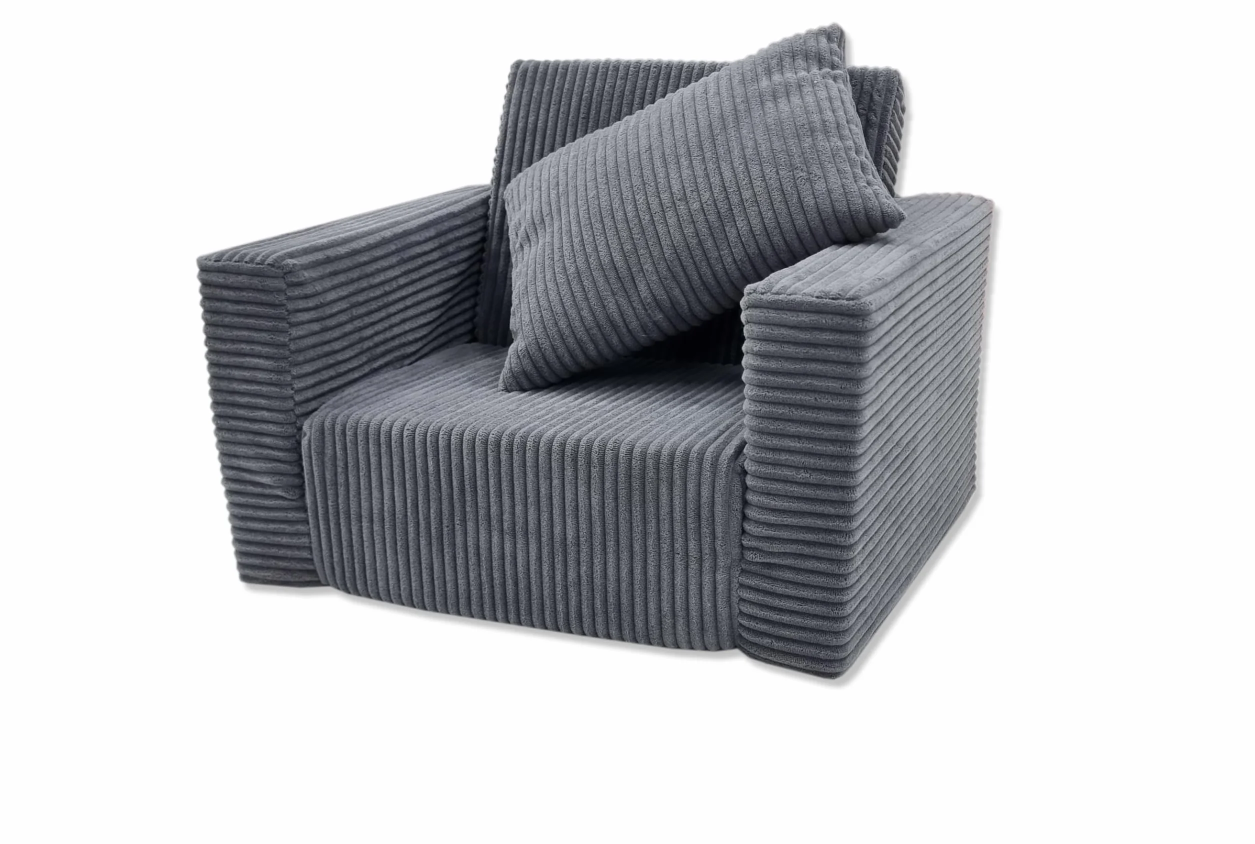 Odolplusz Składany fotel dziecięcy | Sofa dziecięca Mini-fotel dziecięcy Fotel przytulny | Meble dziecięce do pokoju dziecięcego | (sztruksowy grafit)