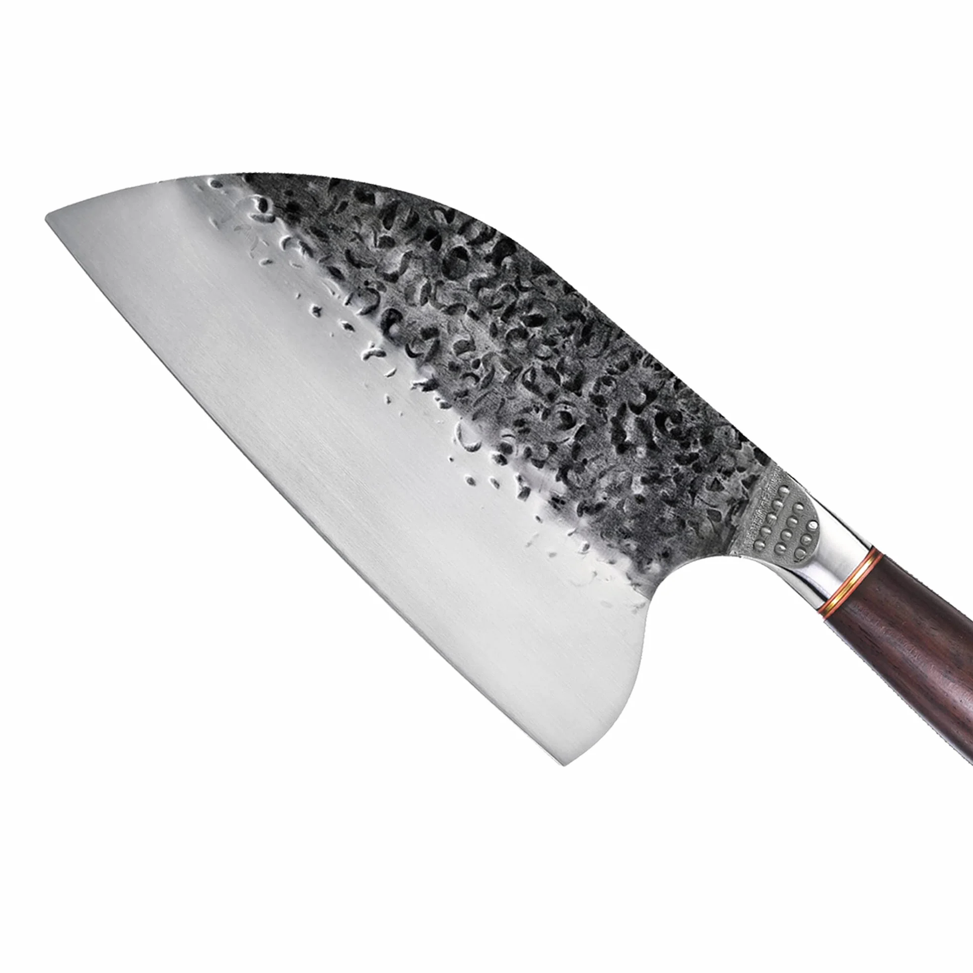 Nóż szefa kuchni Santoku do filetowania, mięsa, warzyw ze skórzaną pochwą