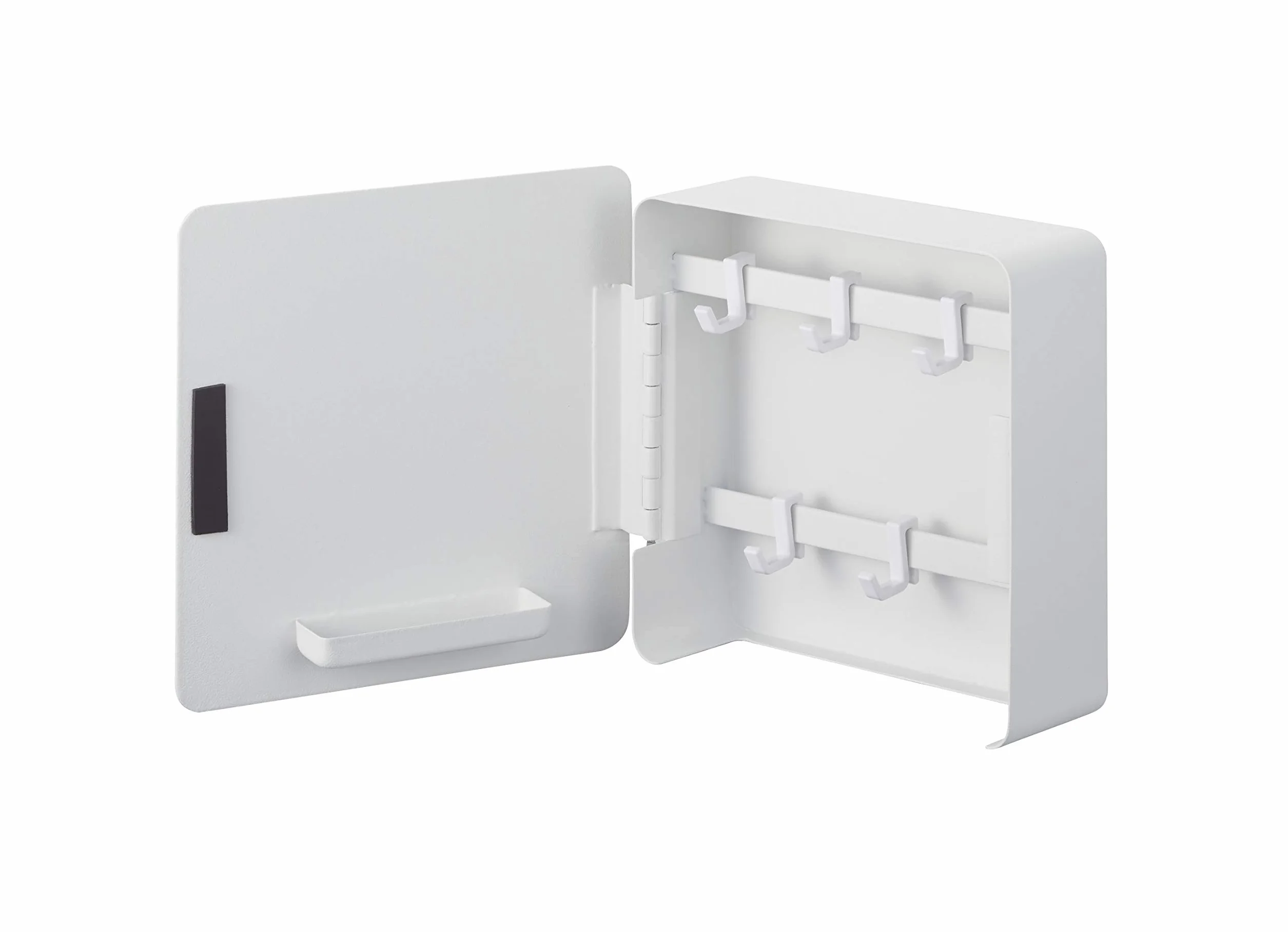 YAMAZAKI Home Square Magnetyczny organizer na klucze, stal, biały