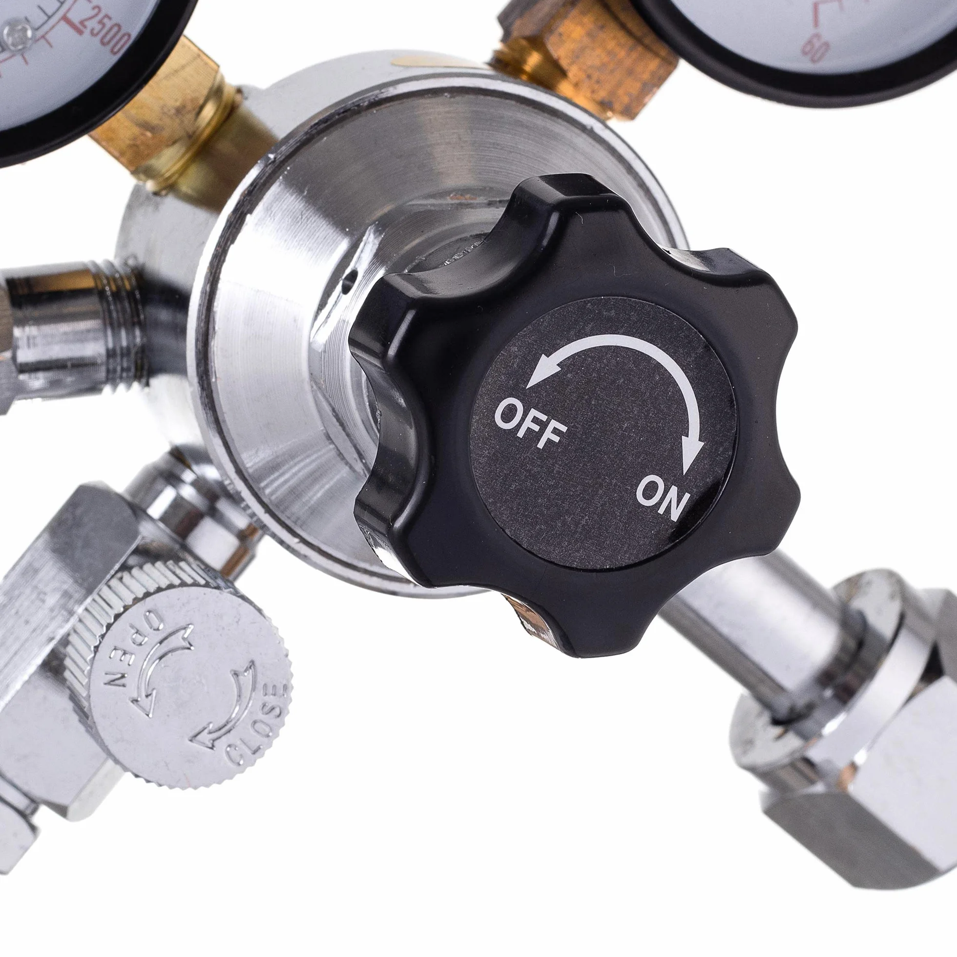 Reduktor ciśnienia CO2 - dwutlenek węgla - podwójny manometr regulator ciśnienia do piwa, strzelnicy do piwa