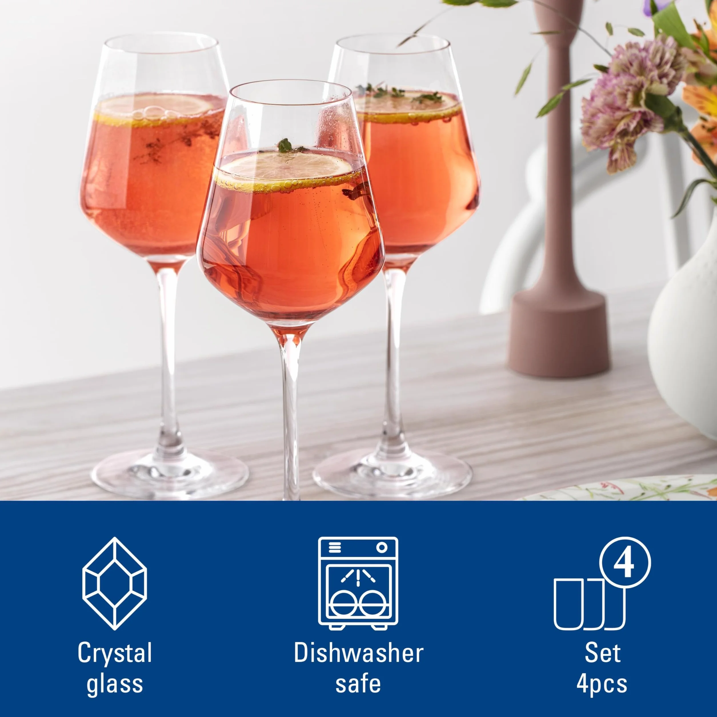 Villeroy & Boch - La Divina, Kieliszek do białego wina, zestaw 4 sztuki, 380ml, szkło kryształowe, można myć w zmywarce