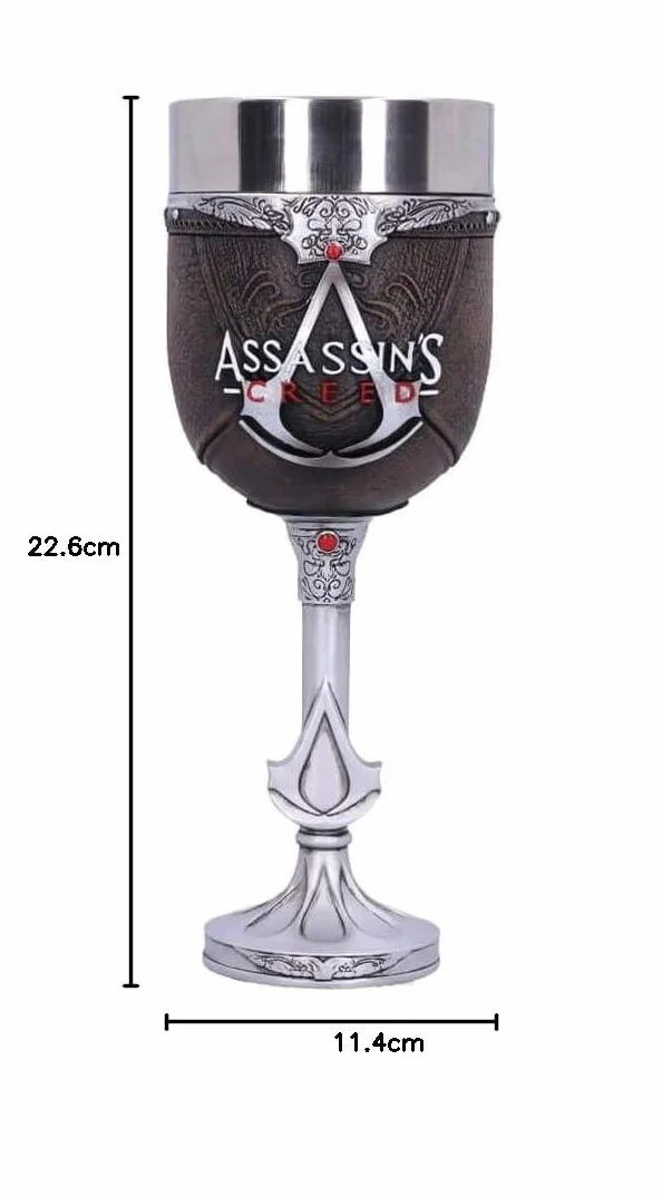 Nemesis Now Oficjalnie licencjonowany Assassins Creed brązowy kieliszek do gier z ukrytym ostrzem, 20,5 cm