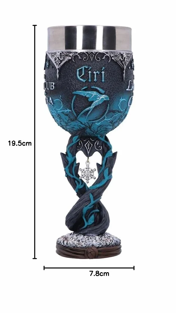 Nemesis Now Oficjalna licencja Wiedźmin Ciri Goblet, niebieski, 19,5 cm, żywica
