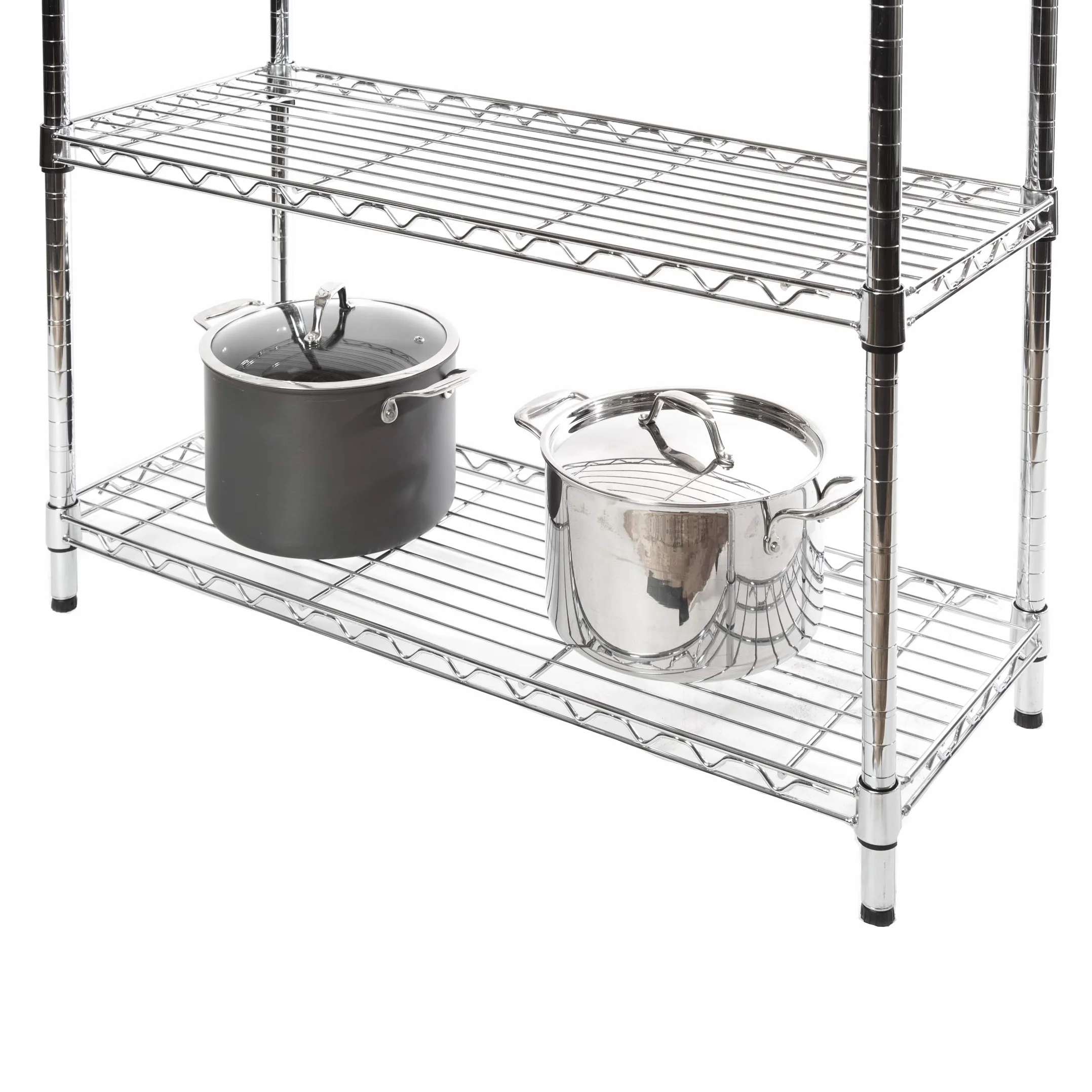 Seville Classics Stojak piekarniczy do kuchni, blat z litego drewna, 35,6 x 91,4 x 160 cm, cynkowy