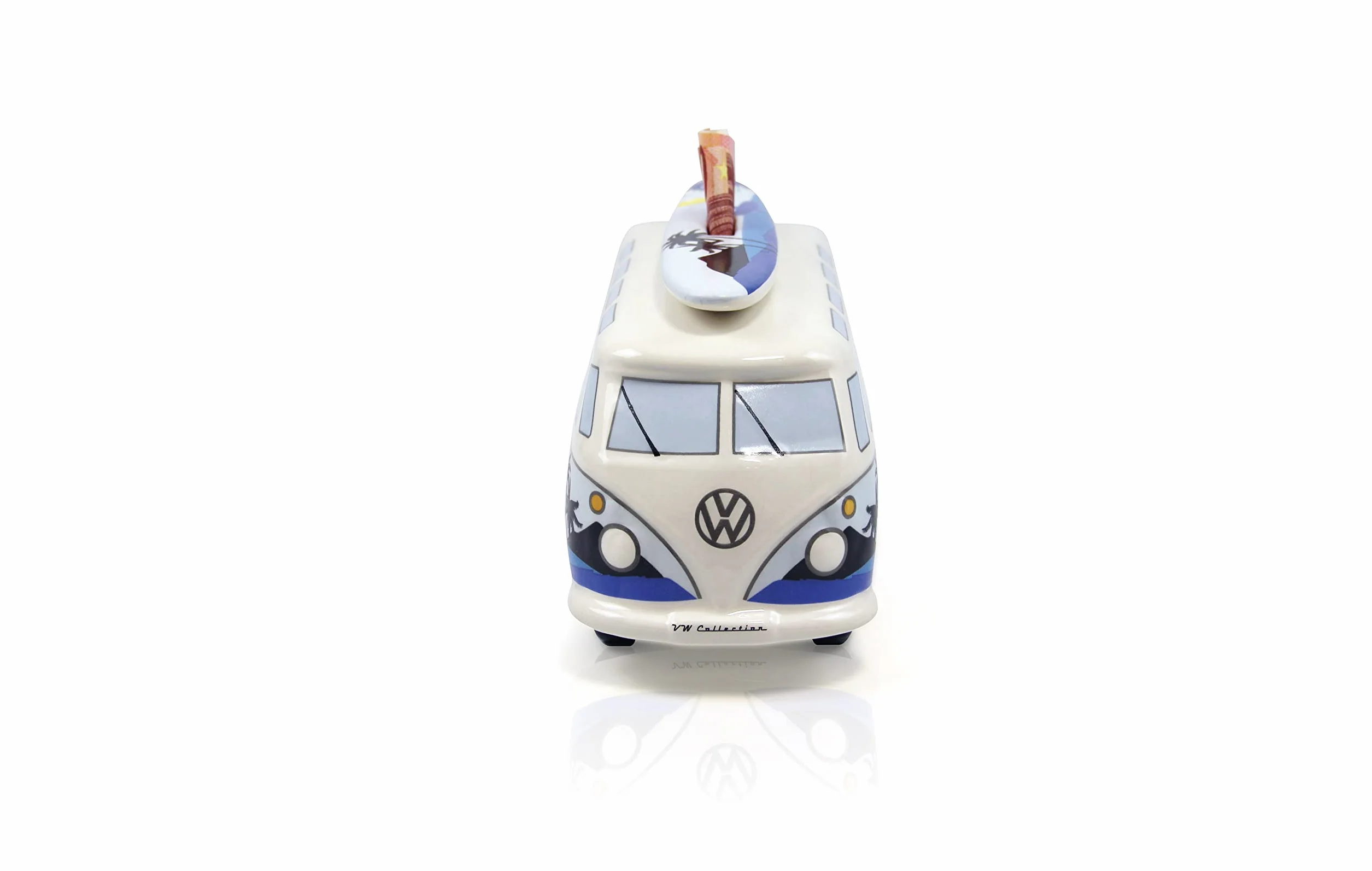 BRISA VW Collection Volkswagen Savings Bank skarbonka z deską surfingową T1 Bus Samba Surf Blue