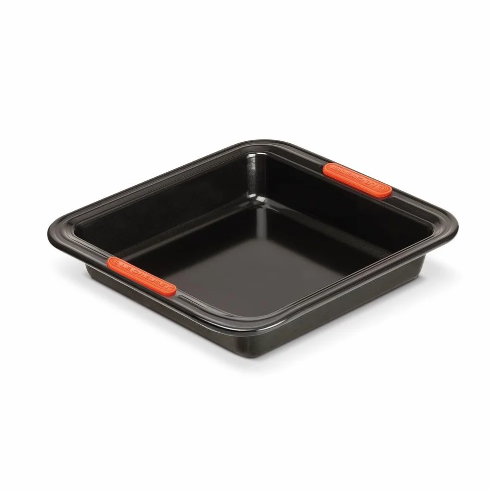 Le Creuset Nieprzywierająca forma do pieczenia stal węglowa kwadratowa 23 x 23 x 5 cm czarna