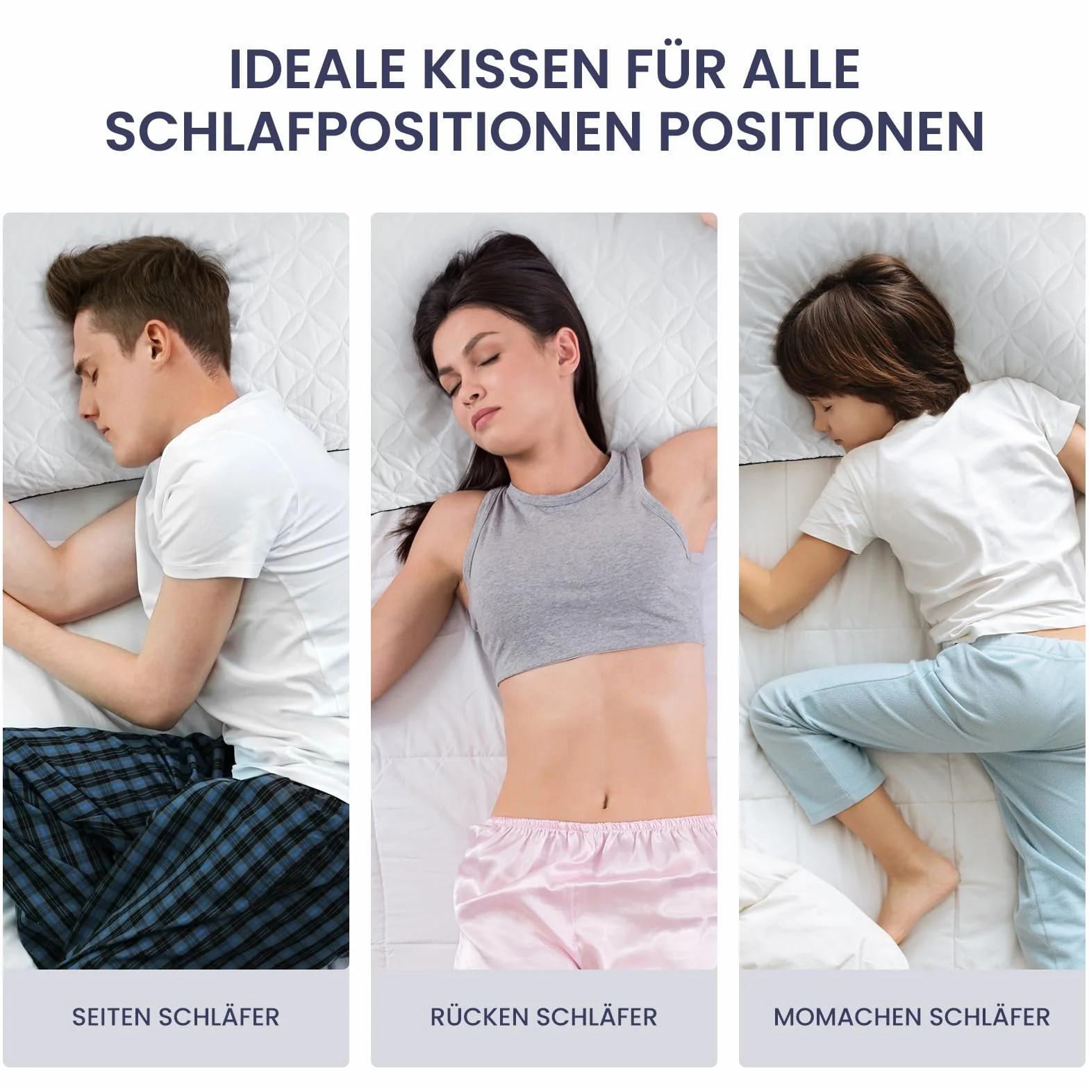 BedStory Poduszka 40x80 cm, Zestaw 2 Poduszek, Mikrofibra 2x950g, Oddychająca, Pranie, Öko-Tex