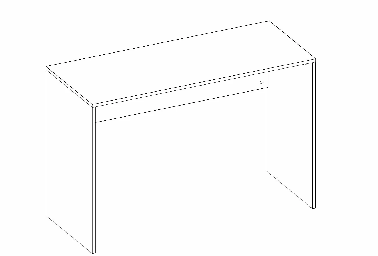 BIURKO SZKOLNE WOLNOSTOJĄCE 120 CM PROSTE KLASYCZNE STOLIK DĄB WOTAN GAMING