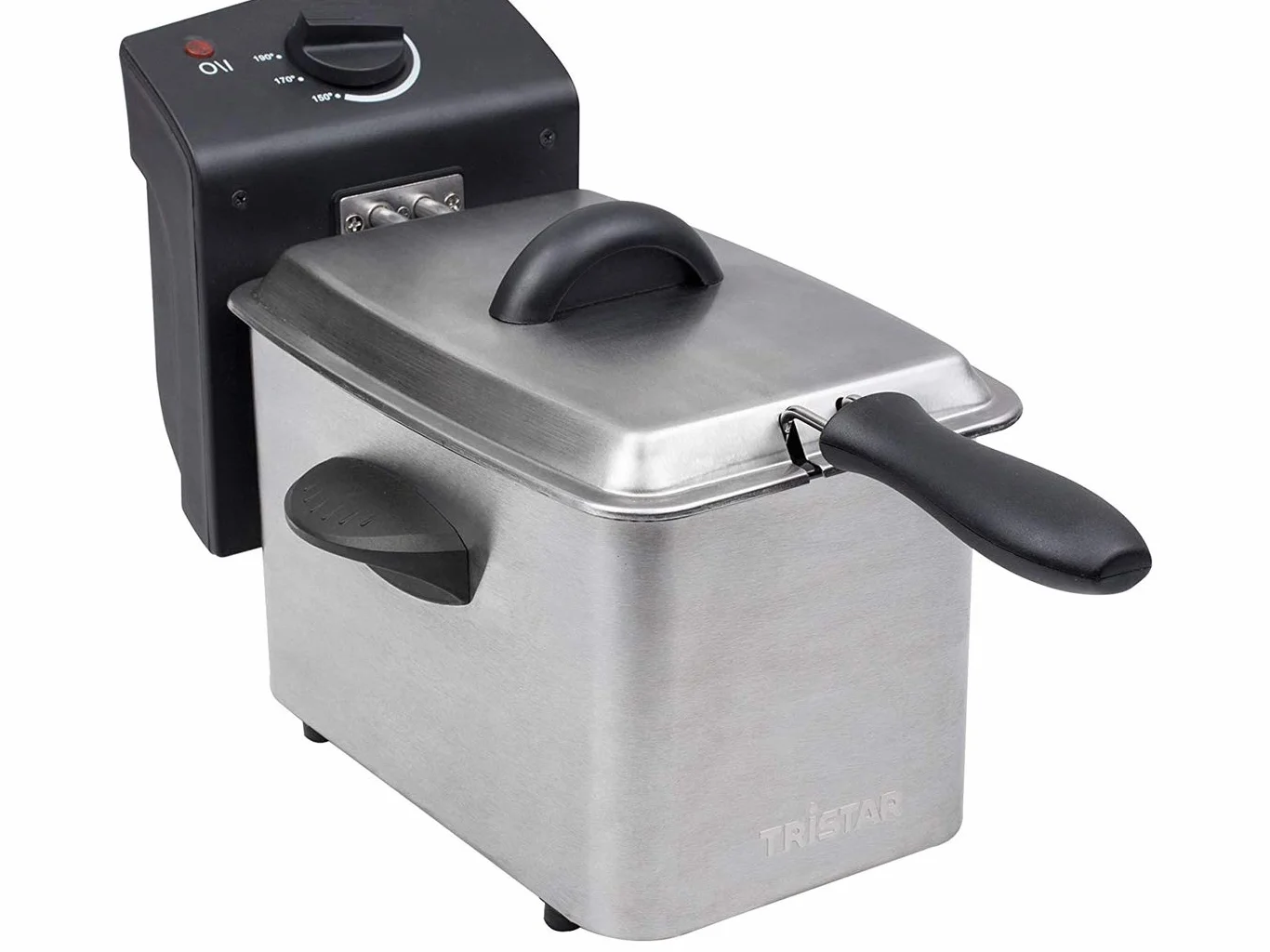 Tristar FR-6919 Frytkownica ze Stali Nierdzewnej 2 L Regulowany Termostat 190°C Srebrny