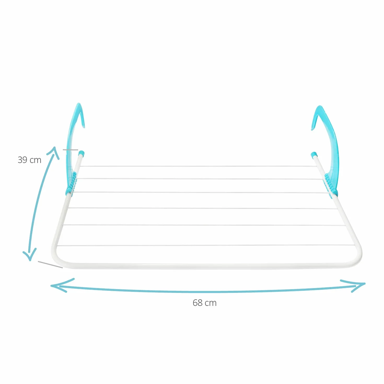 COM-FOUR® suszarka grzejnikowa 2x - regulowana suszarka wiszaca - idealna do suszenia prania na grzejniku lub balkonie (02 sztuki - 68 x 39 cm)