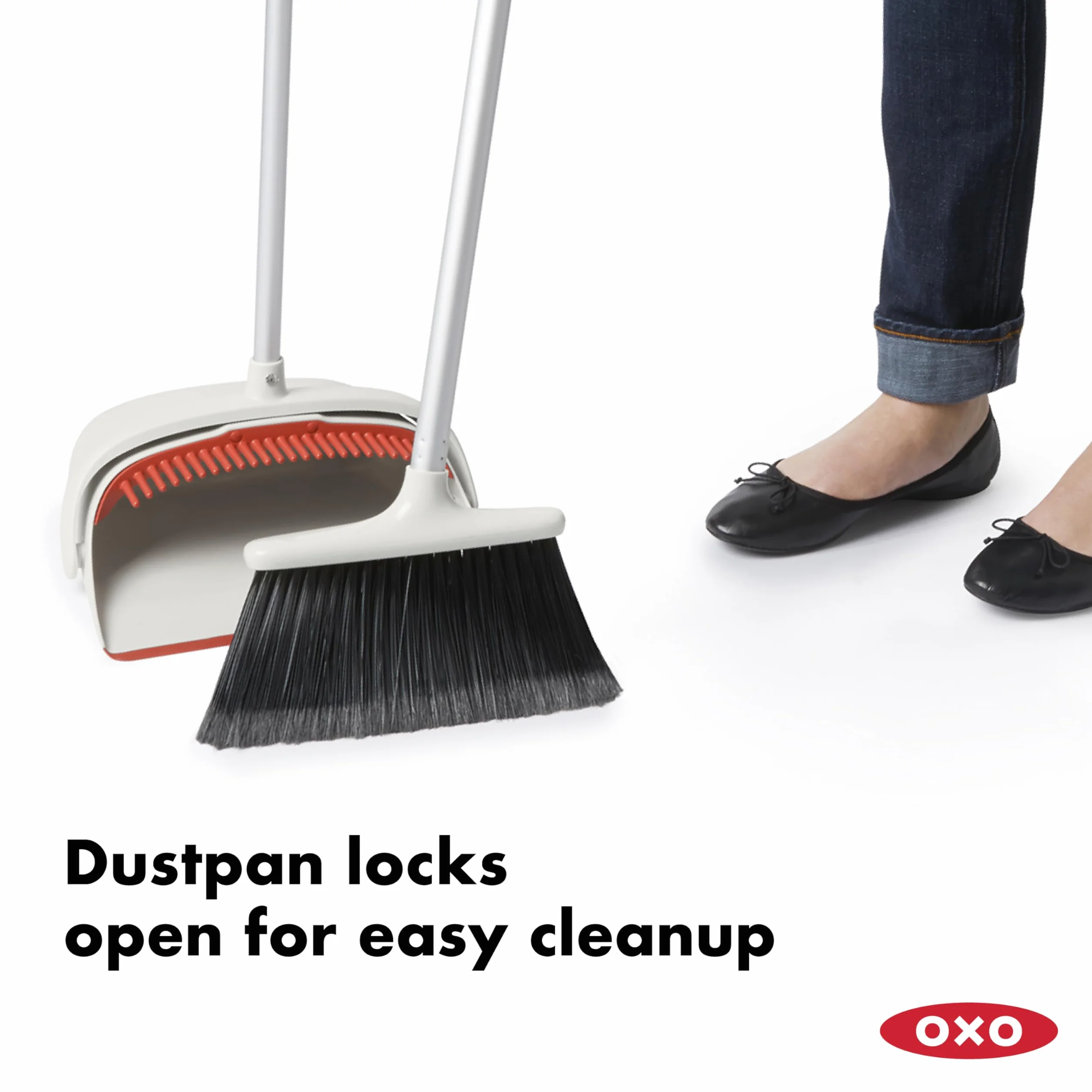 OXO Good Grips duży zestaw zamiatania z wysuwaną miotłą