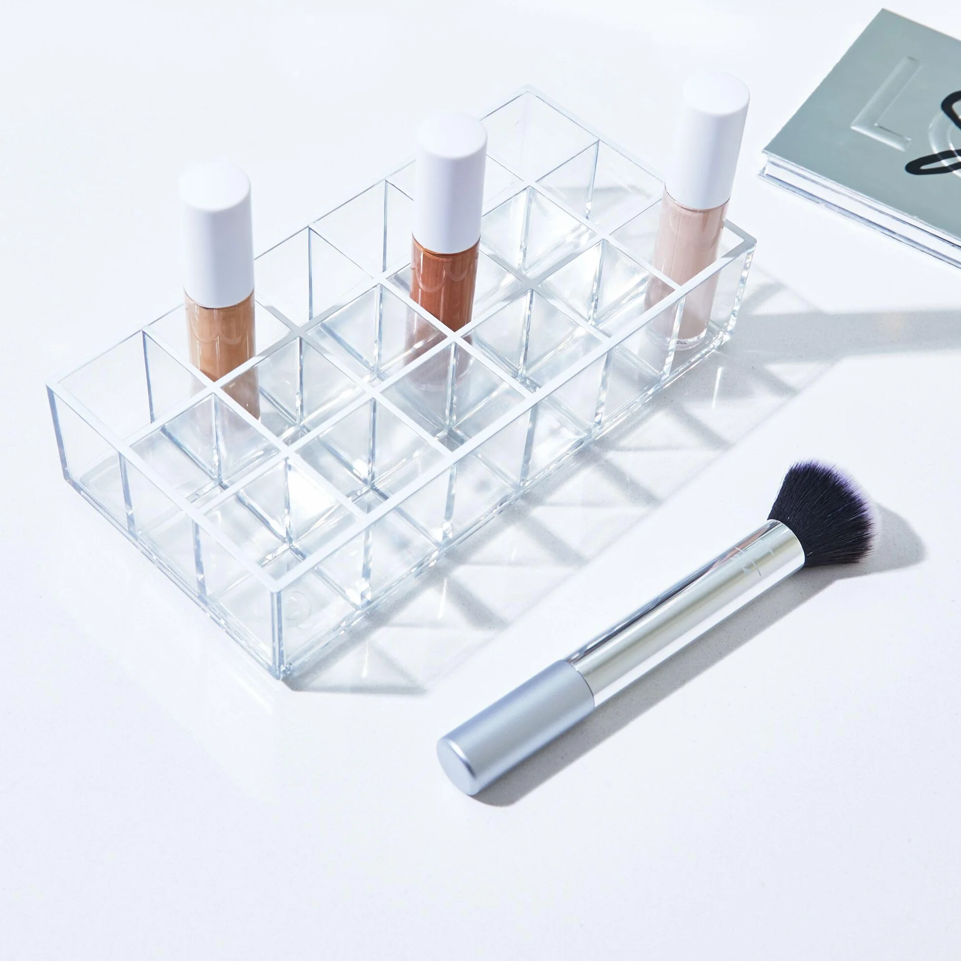 iDesign Plastikowy organizer na szminkę z kolekcji Sarah Tanno, 20 x 10 x 5 cm, przezroczysty