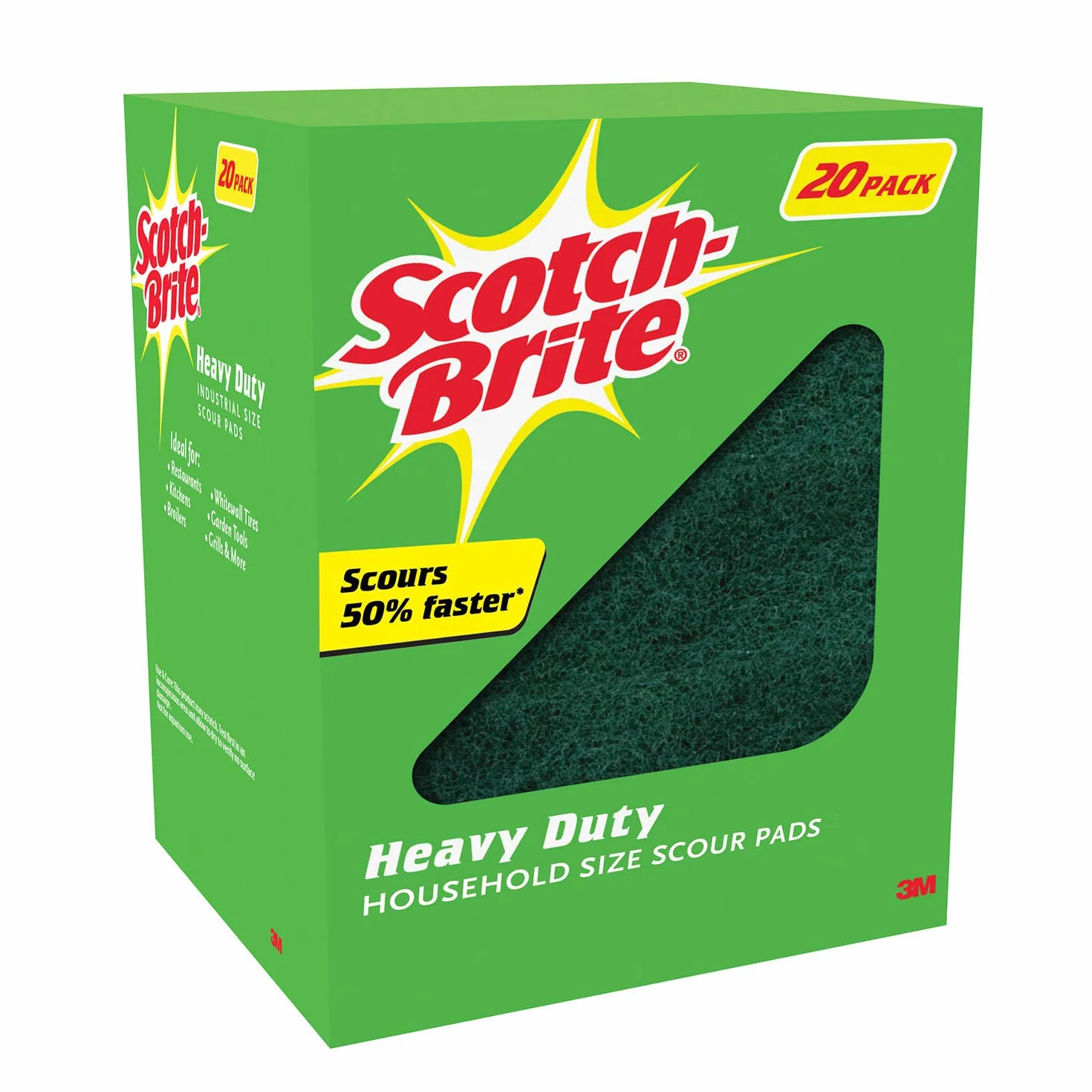 3M Scotch Brite wytrzymałe podkładki do szorowania 15 cm x 23 cm 20 sztuk