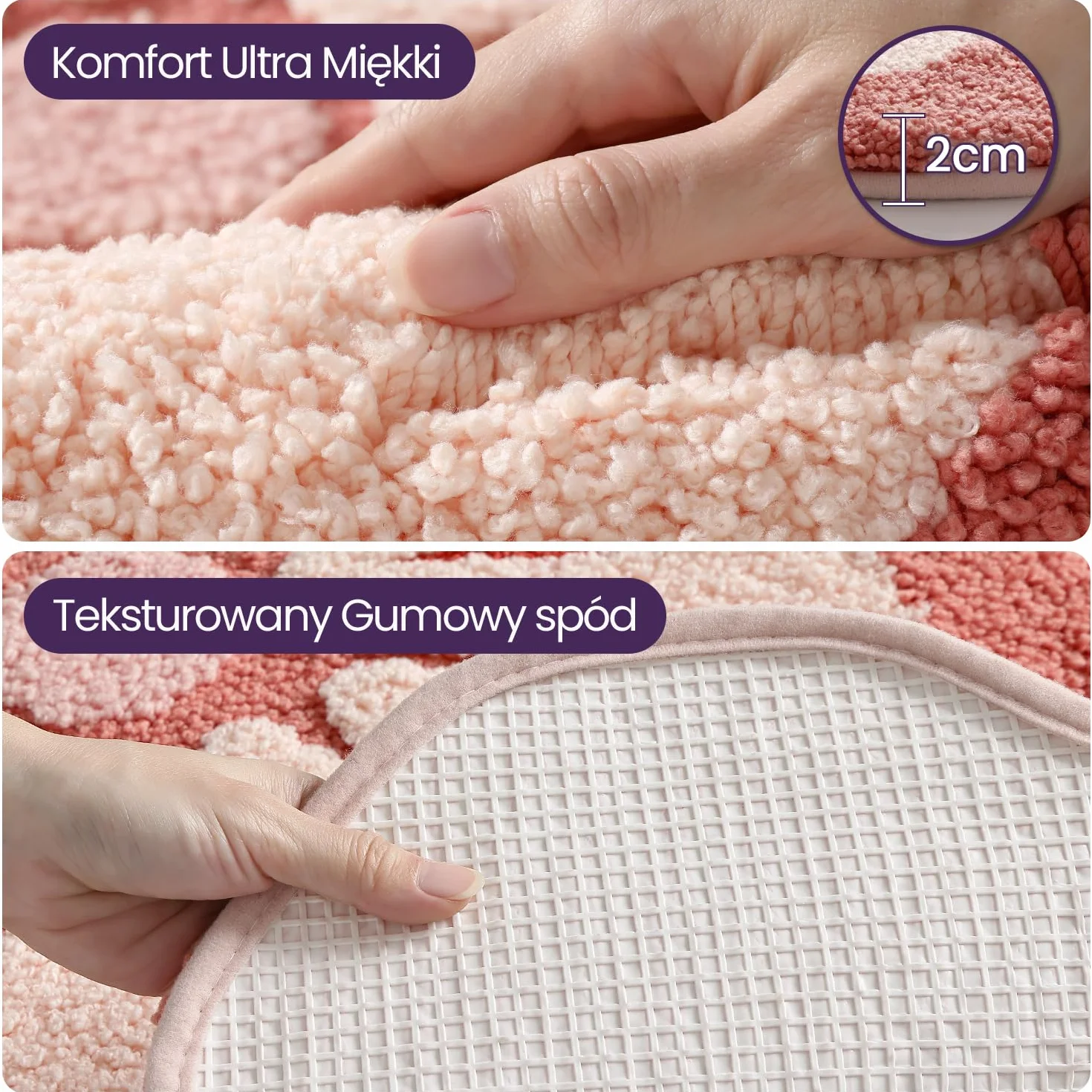 DEXI Mata łazienkowa 60 x 90 cm, antypoślizgowa, chłonna mata łazienkowa z kwiatowym wzorem, w kształcie kwiatu, zmywalny dywan na podłogę prysznicową, sypialnia, akcesoria łazienkowe, dekoracja