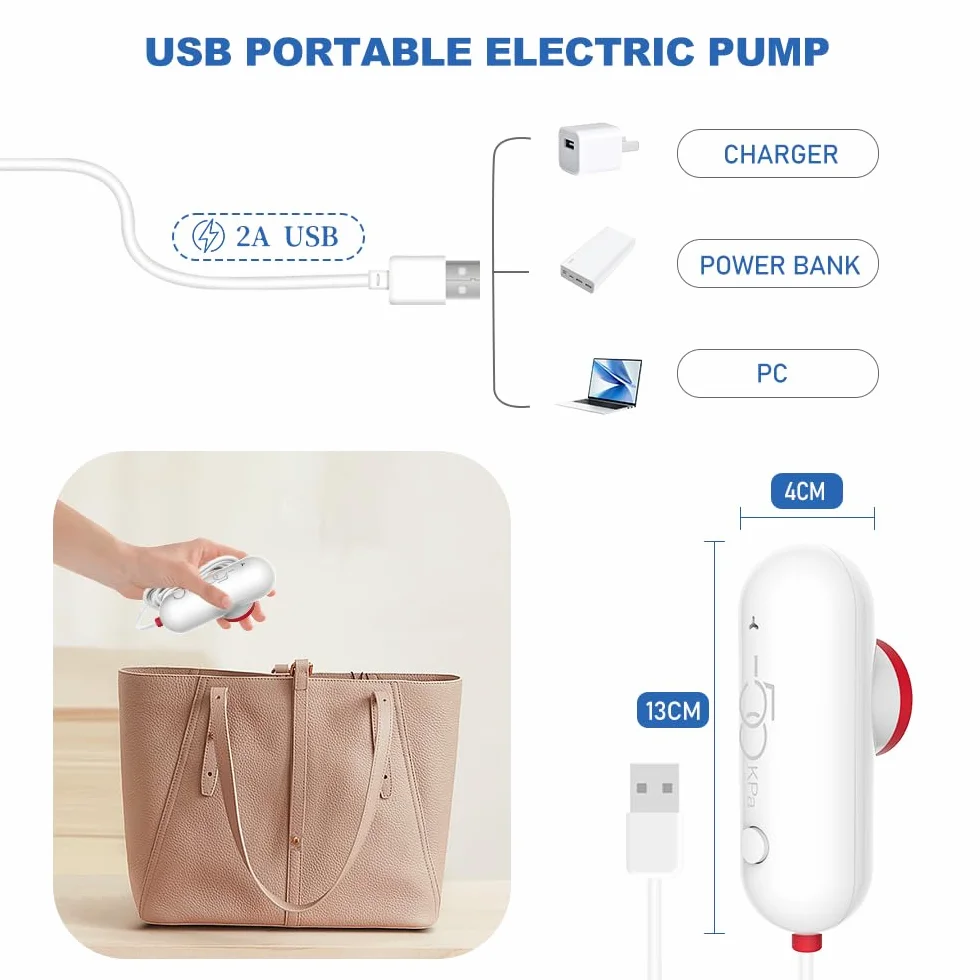 Worki próżniowe do ubrań z pompką USB 12 sztuk 40x40 40x50 40x60 cm