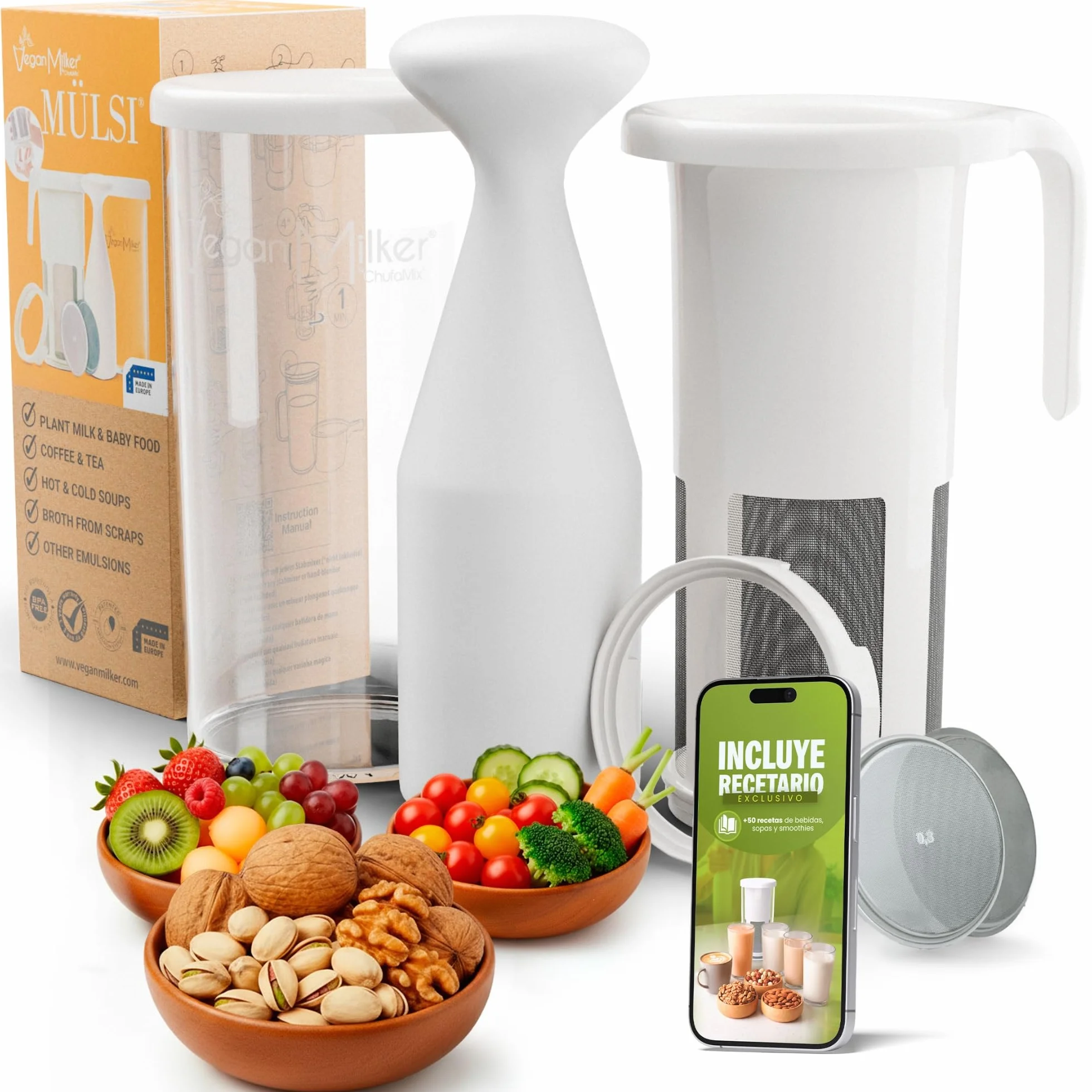 MÜLSI Vegan Milker sitko domowe mleko roślinne tofu 1 litr