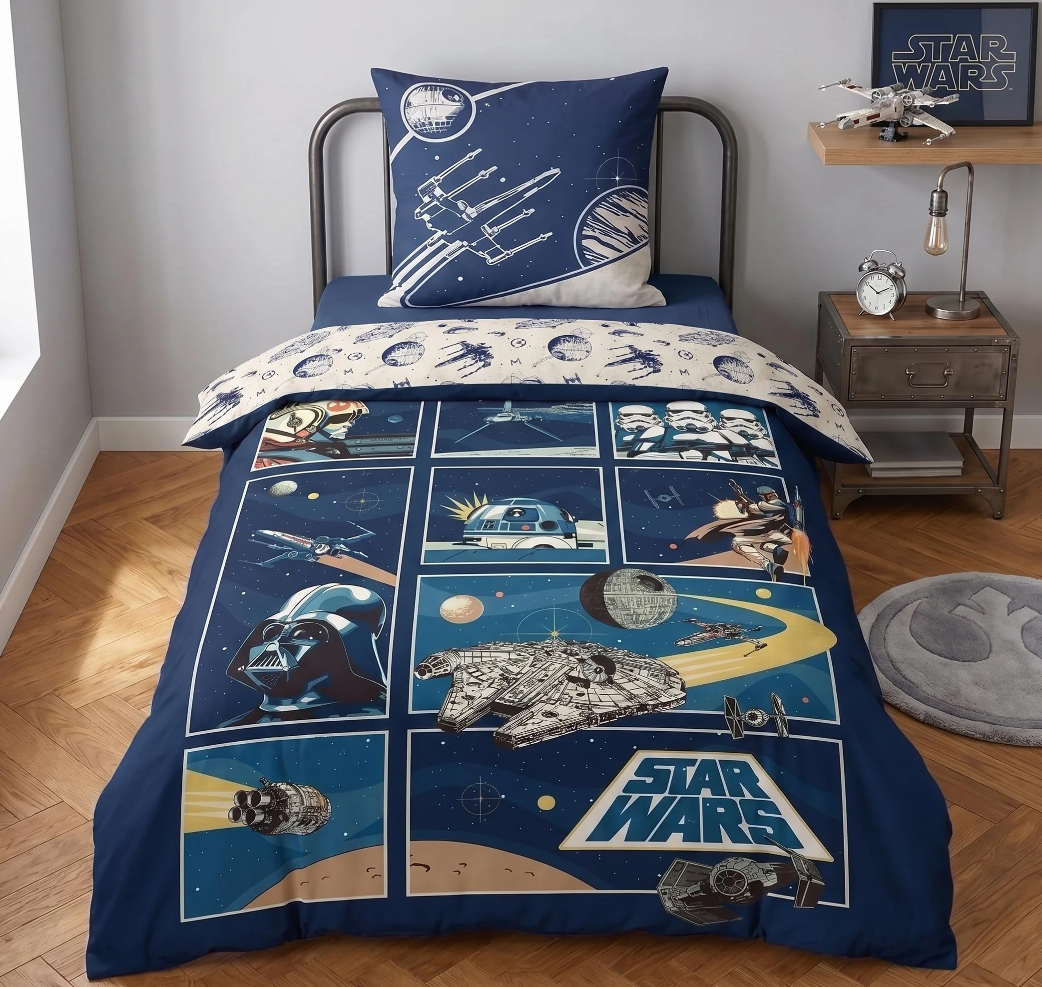 Star Wars Komplet pościeli 2 częściowy 135x200 cm 80x80 cm