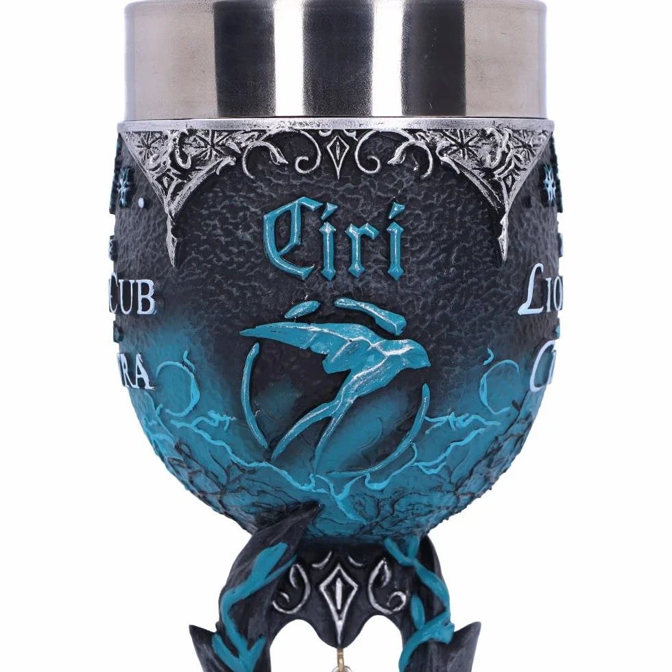 Nemesis Now Oficjalna licencja Wiedźmin Ciri Goblet, niebieski, 19,5 cm, żywica
