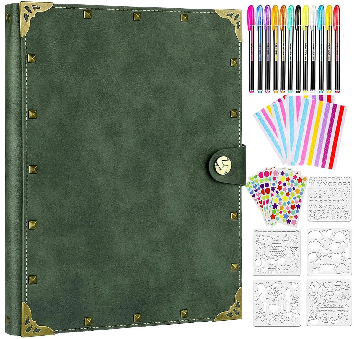 ZEEYUAN Album fotograficzny, do scrapbookingu z miękkiego albumu ze skóry DIY 60 czarnych stron Rodzina Księga gości specjalny ślub Boże Narodzenie Walentynki prezenty urodzinowe wyjątkowy prezent