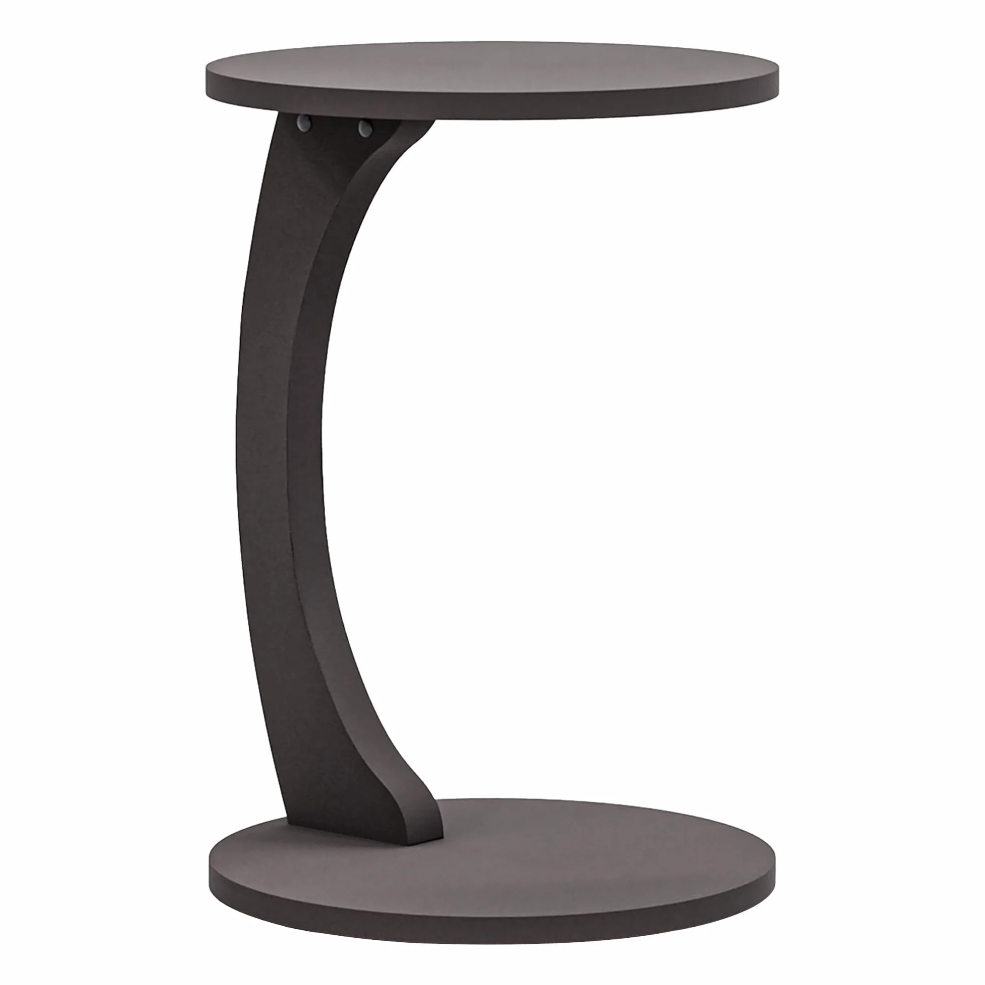 Stolik pomocniczy Holeby w kształcie litery C 56 x Ø 38 cm szary