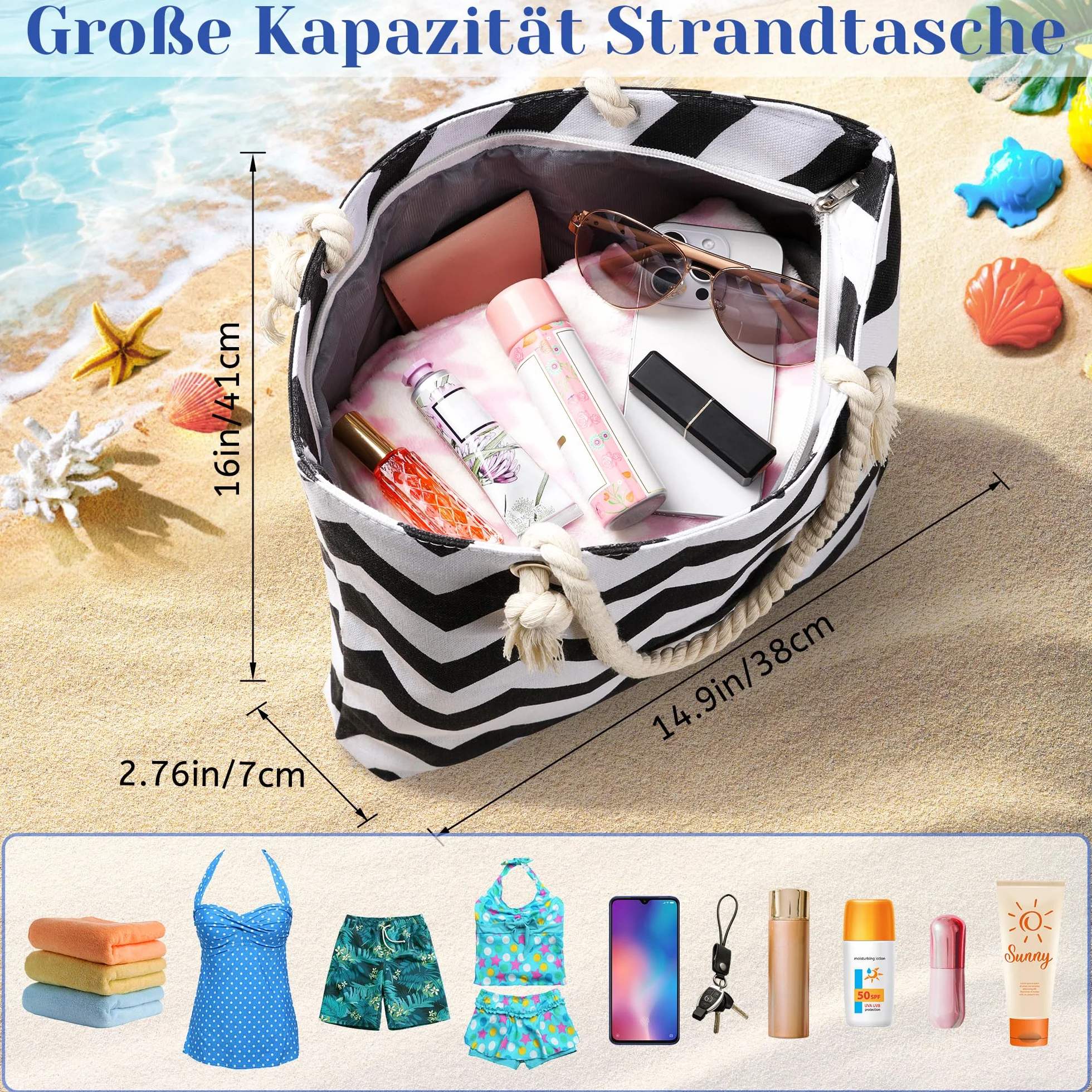Torba plażowa Niebieski