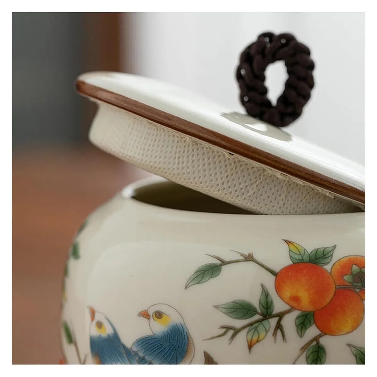 Słoiki z herbatą Ceramiczny pojemnik na herbatę z pokrywką Vintage chińskie puszki na herbatę puszka do kuchni herbata kawa do salonu półka prezent D