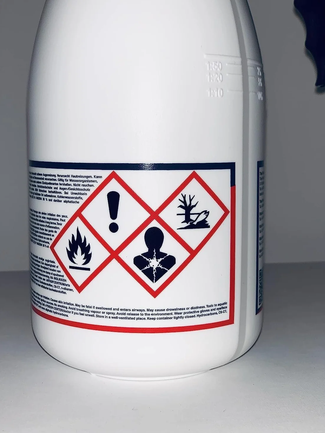 Förch 1 l butelka z rozpylaczem do płynów i chemikaliów, bez acetonu