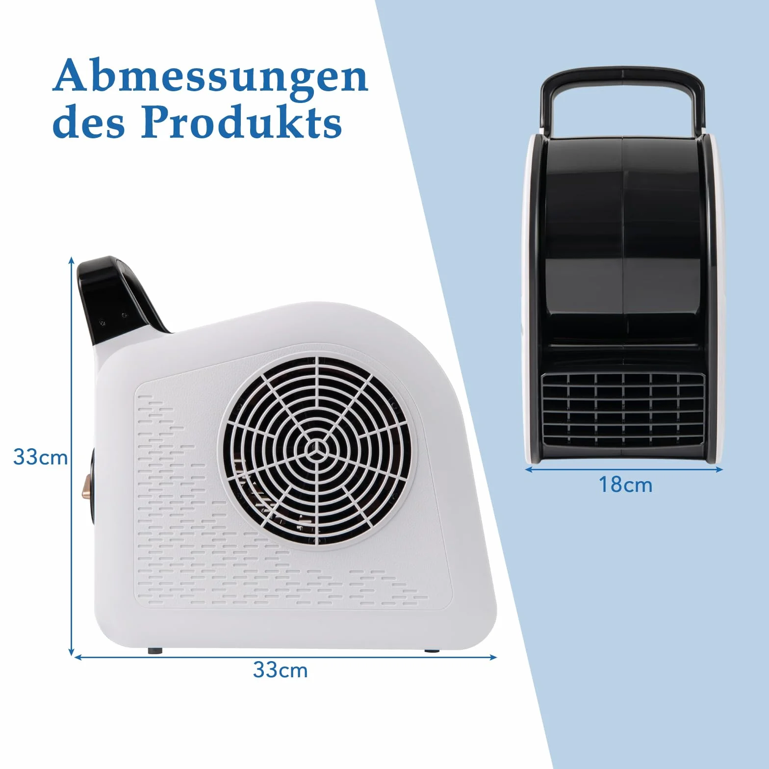 COSTWAY Dmuchawa podłogowa 130 W 3 prędkości głowica obracana 185° wentylator stojący
