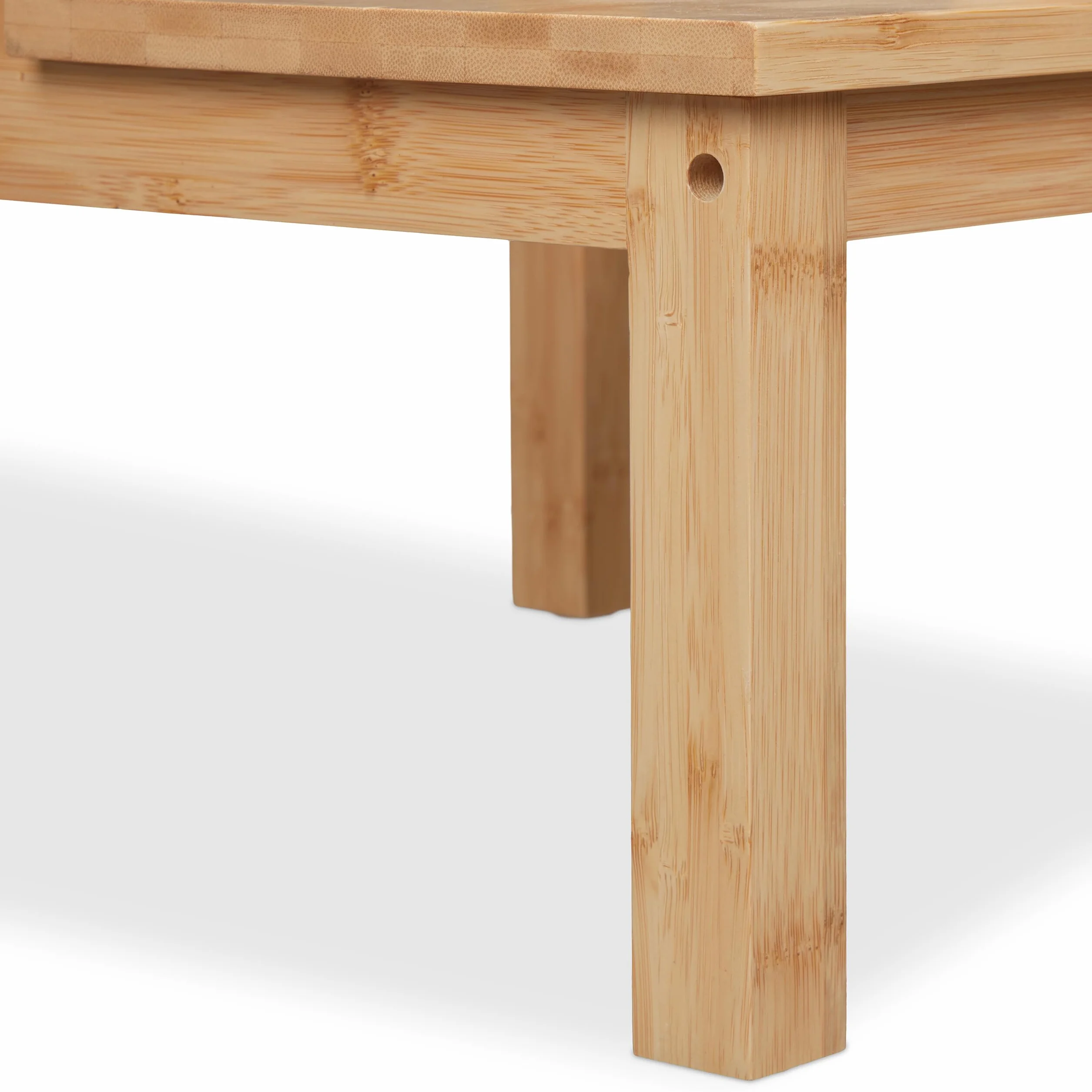 Relaxdays Taboret 2-stopniowy Bambus 100 kg 40x40x40,5 cm Naturalny