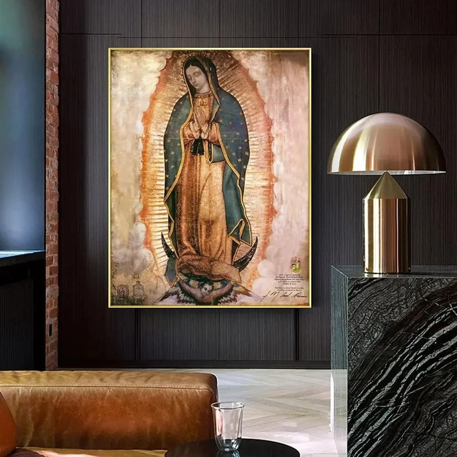 CHAOJIART Obraz na płótnie HD Matka Boska z Guadalupe dekoracyjny 20 x 30 cm