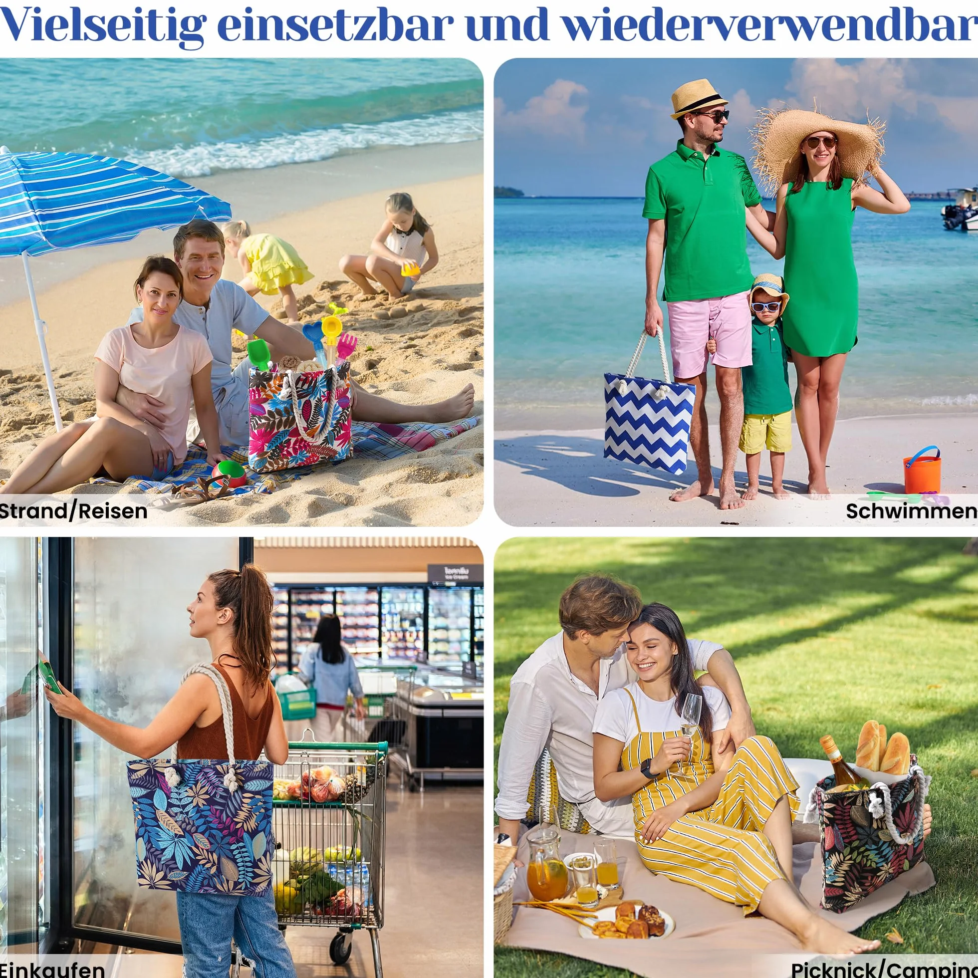 Torba plażowa Niebieski