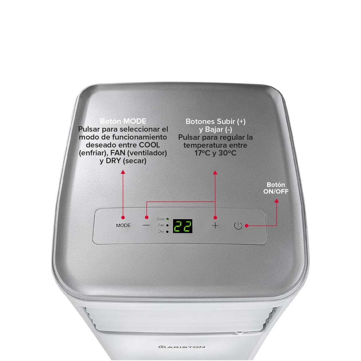 Ariston Mobis 9 Przenośny Klimatyzator (energooszczędny, cichy, prosty w instalacji). Przeznaczony do instalacji w Polsce