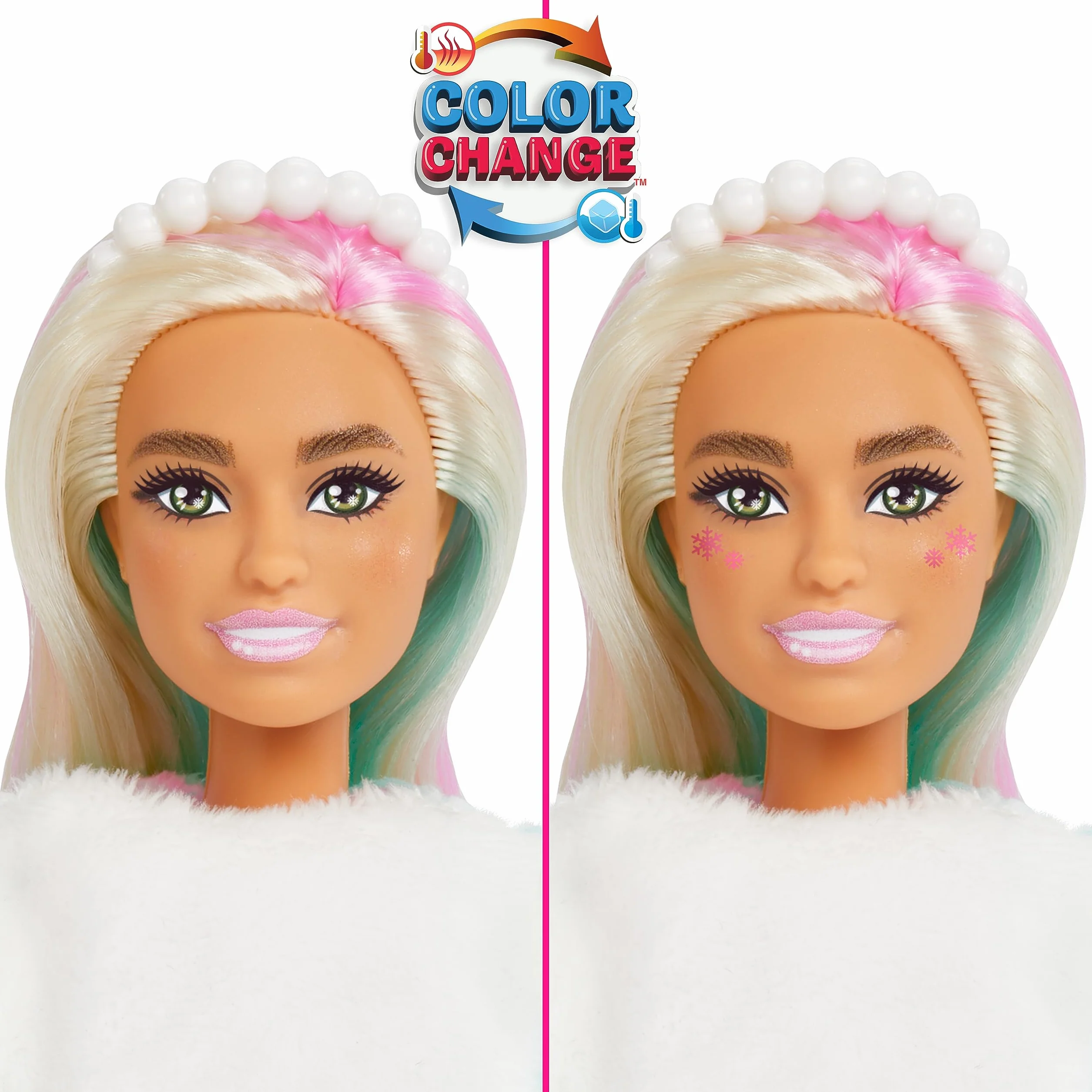 Barbie Cutie Reveal Kalendarz adwentowy z lalką, 24 niespodziankami i zmianą koloru, HJX76
