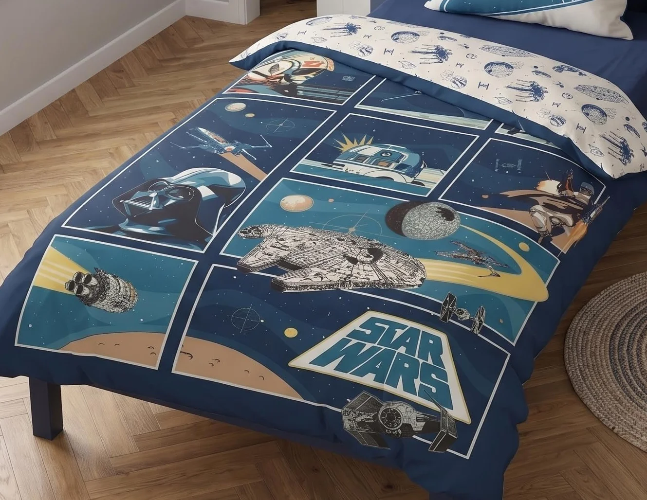 Star Wars Komplet pościeli 2 częściowy 135x200 cm 80x80 cm