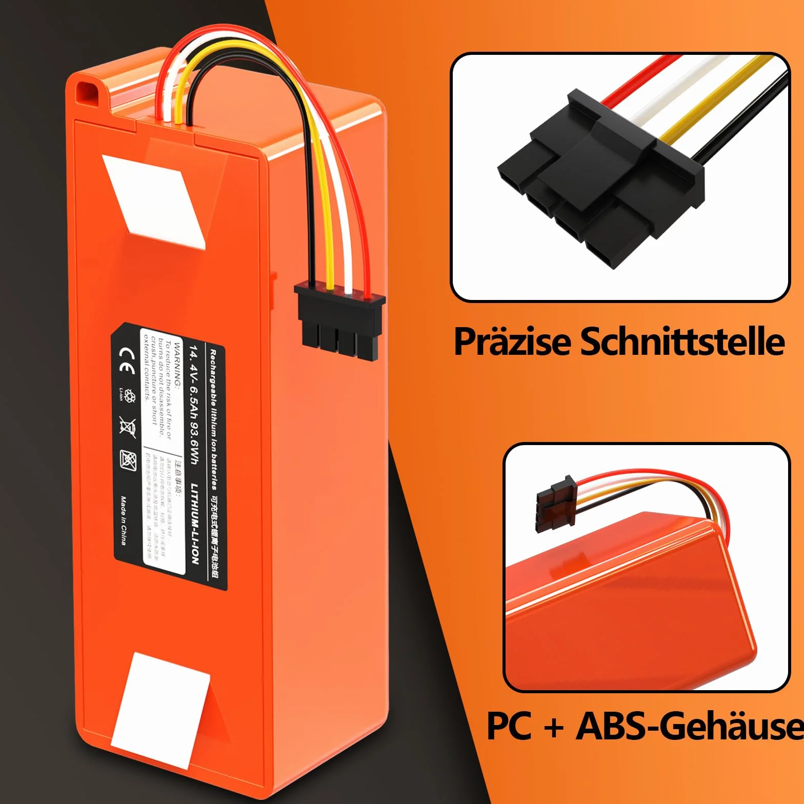 Akumulator zastępczy 14,4 V 6500 mAh do Xiaomi Roborock S5 S50 S51 S55 S6 S7 Xiaowa E20 E25 E35 Mijia