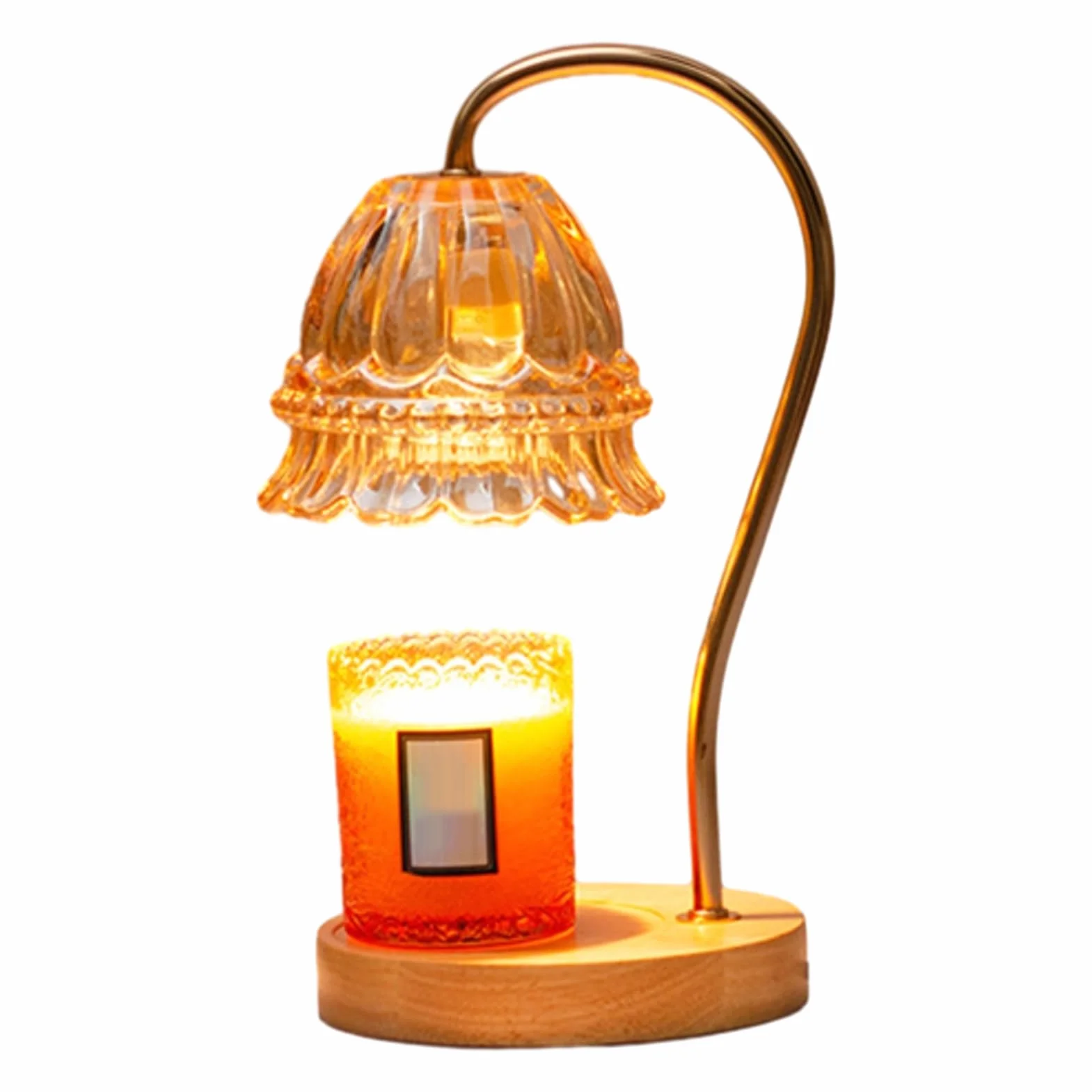Lampa do podgrzewania świec z zmierzchem, regulowany elektryczny podgrzewacz świec, cieplejszy czujnik światła, z 2 lampami do szklanych świec, bezpłomieniowe świece zapachowe do stołu, salonu