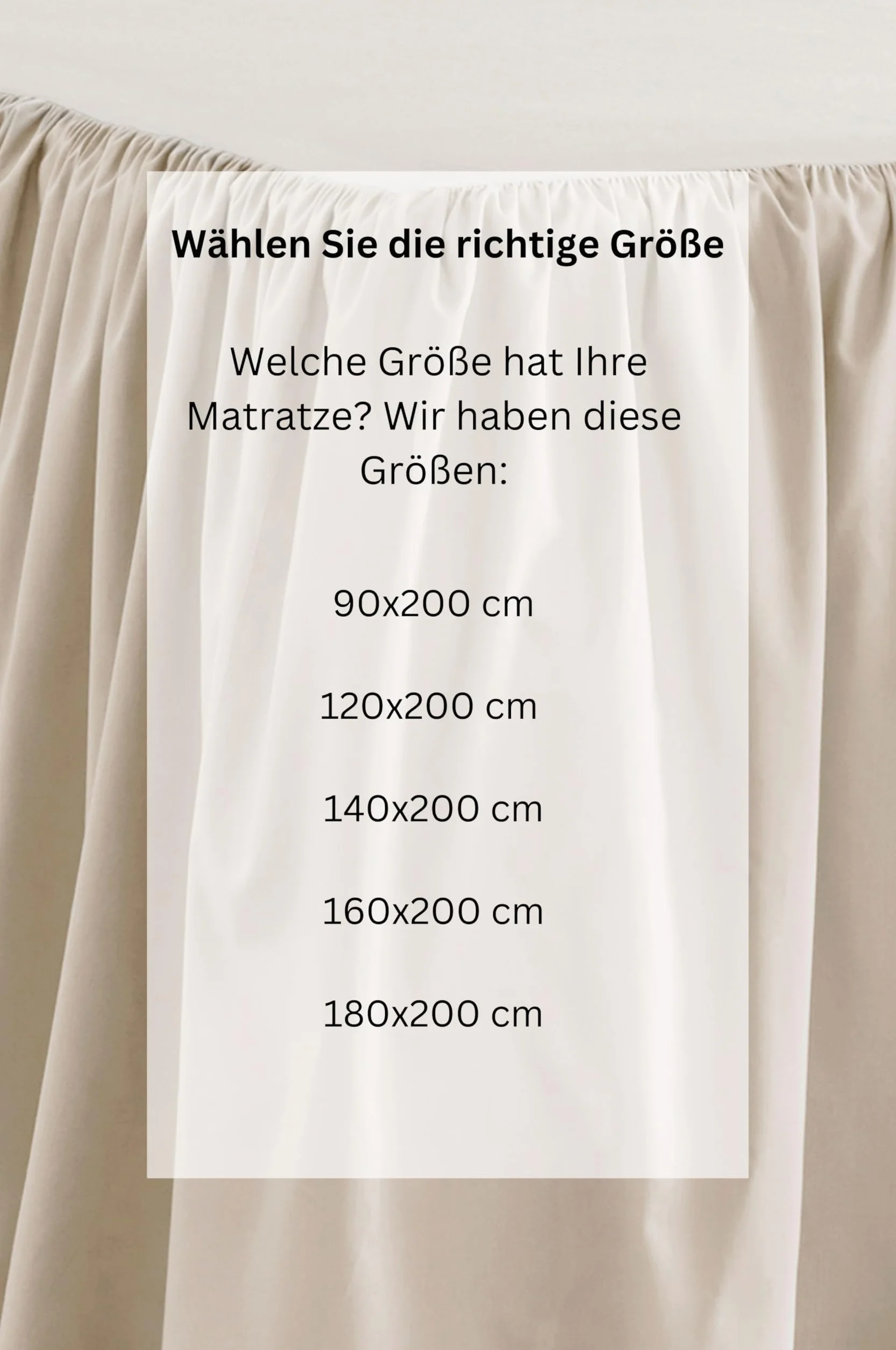 Jotex Zack Volant pokrowiec na łóżko 45 cm, jakość ekologiczna, beżowy, 140 x 200 cm