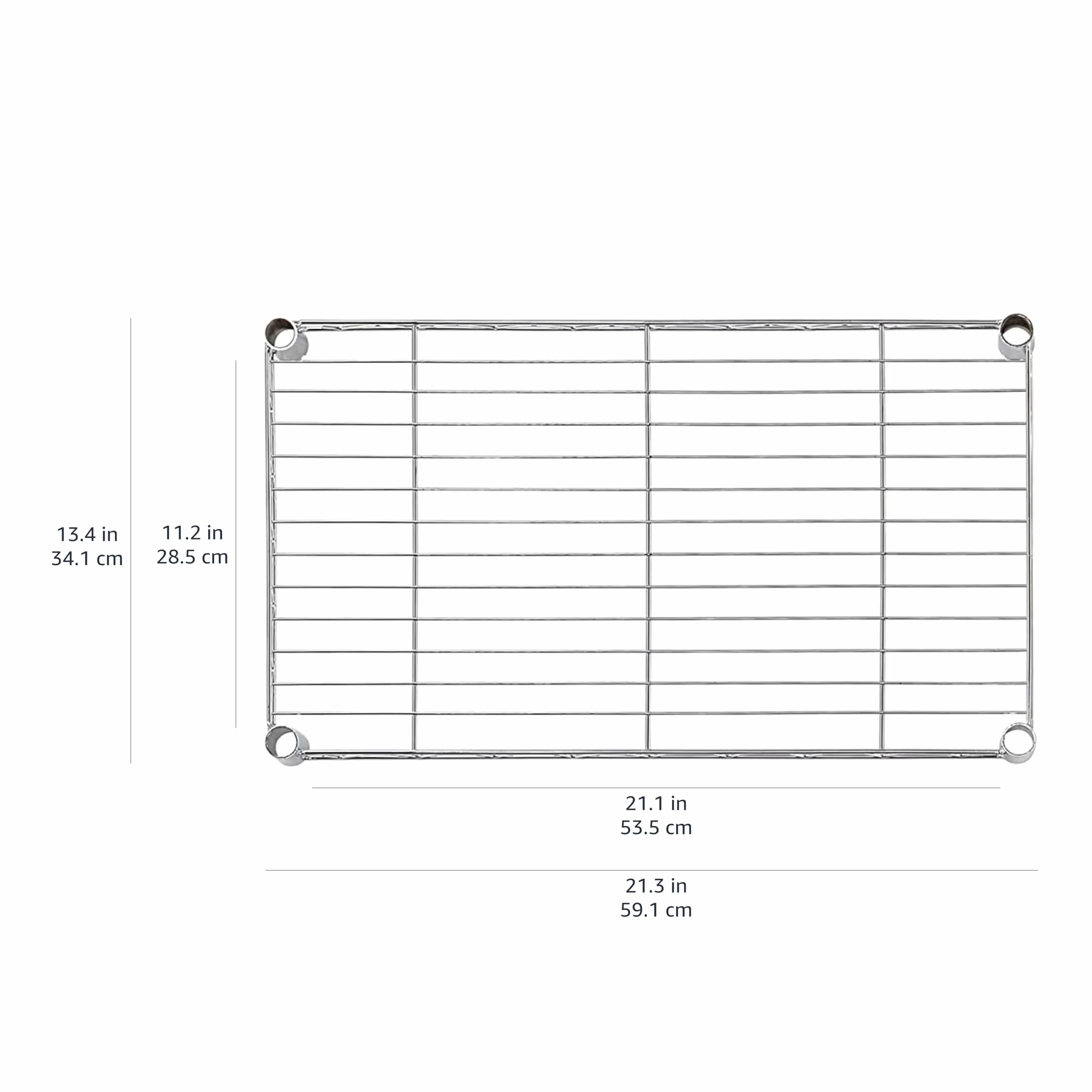 Amazon Basics Wąska szafka do przechowywania, z 5 półkami o regulowanej wysokości, z nóżkami poziomującymi, udźwig maksymalny 453 kg, 34 x 58,9 x 152,5 cm (gł. x szer. x wys.), chrom