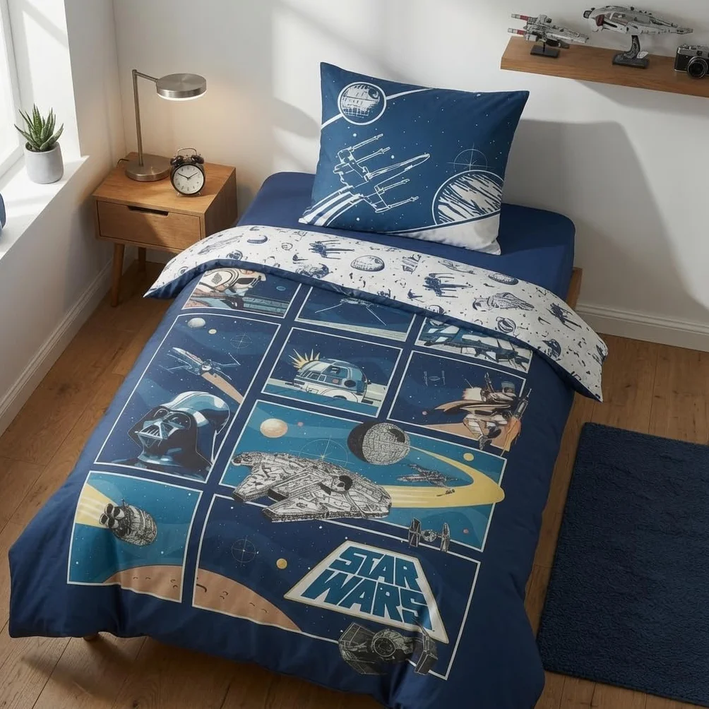 Star Wars Komplet pościeli 2 częściowy 135x200 cm 80x80 cm