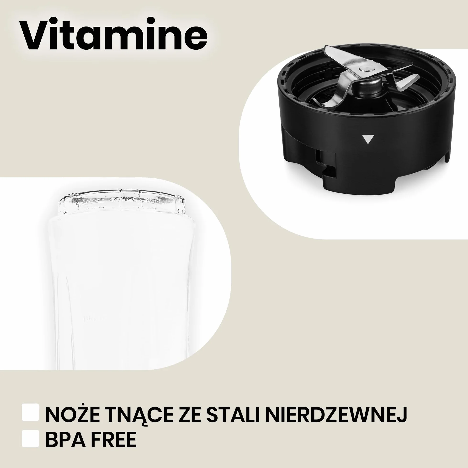 ZEEGMA Blender 4w1 1050W, Mikser z Młynkiem do Kawy, Kielich 1L, Bidony 600ml, Metalowa Obudowa, BPA Free