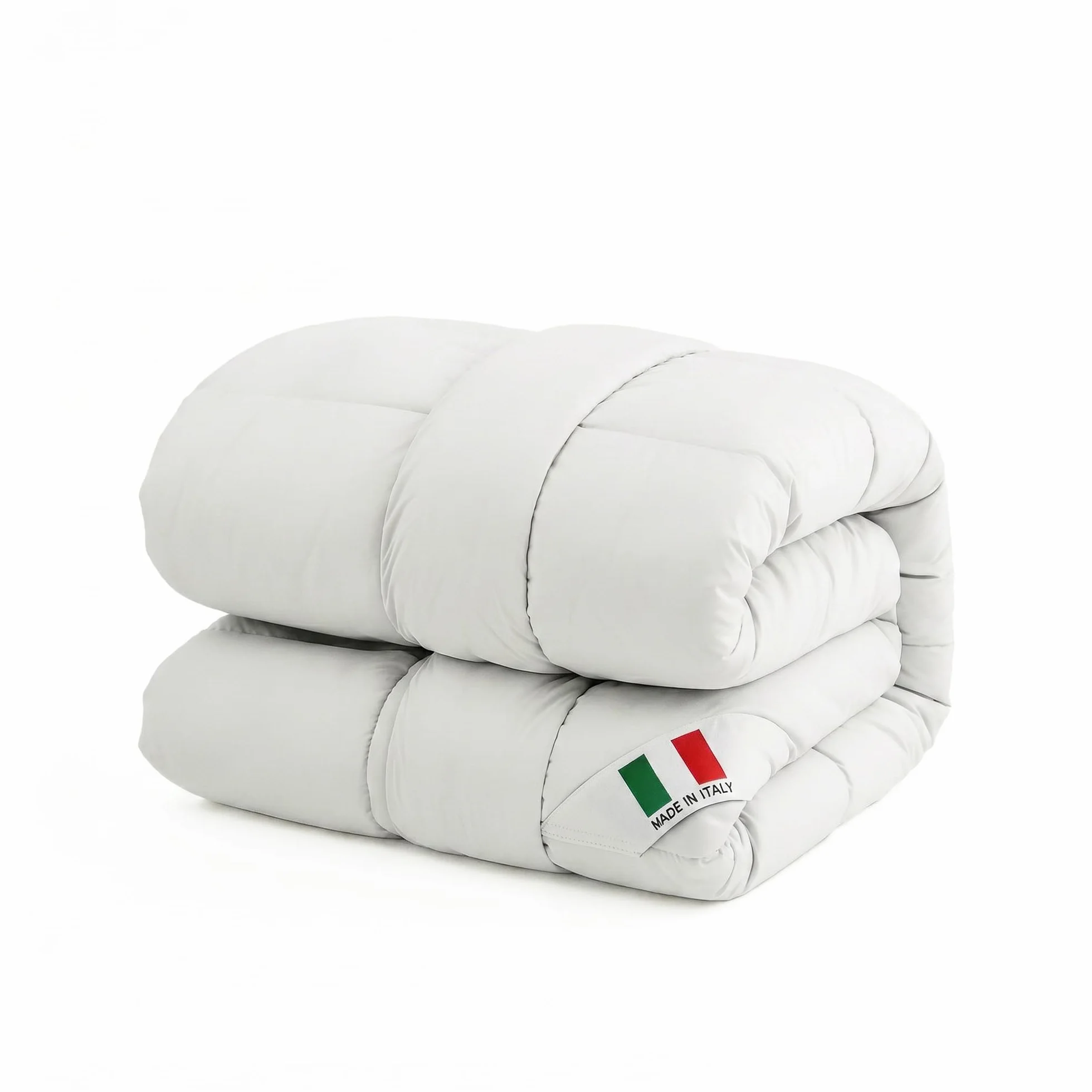 Prestige Italian Bed lniany biały zimowy pikowany 100% mikrofibra pojedynczy 150 x 200 cm